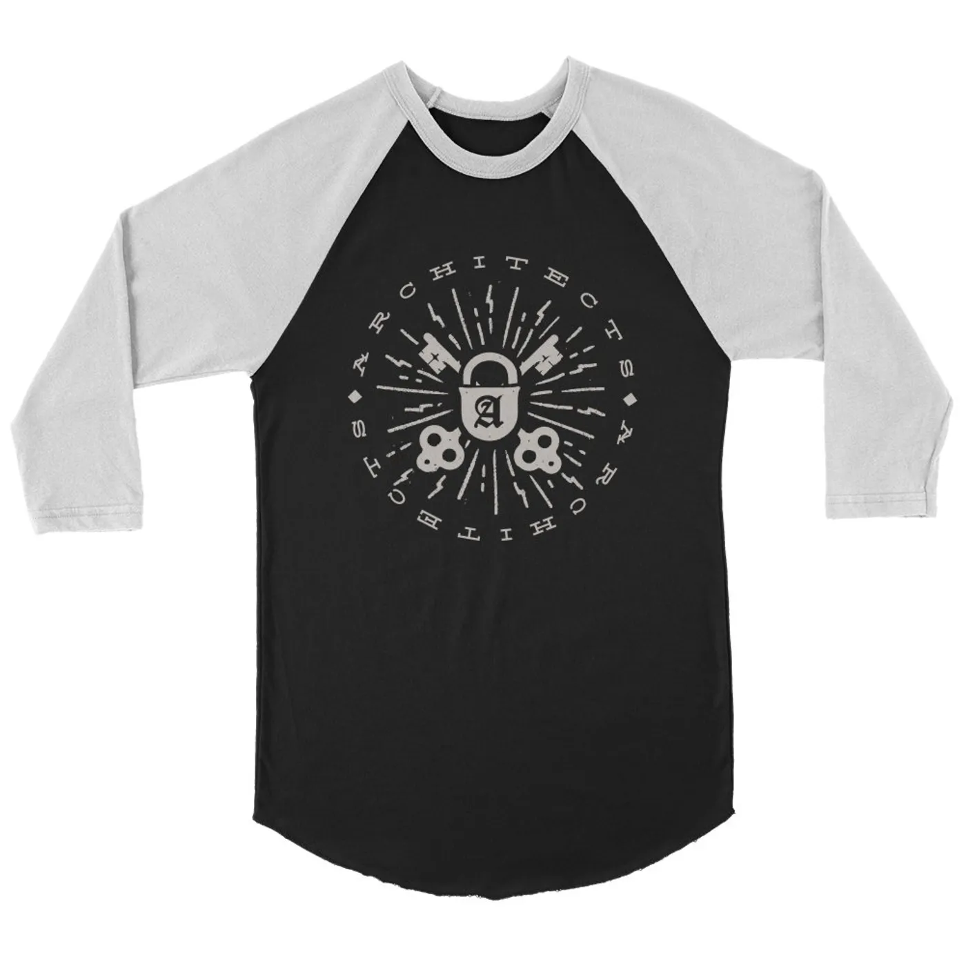 Architects Lock & Key Raglan (White/Black)