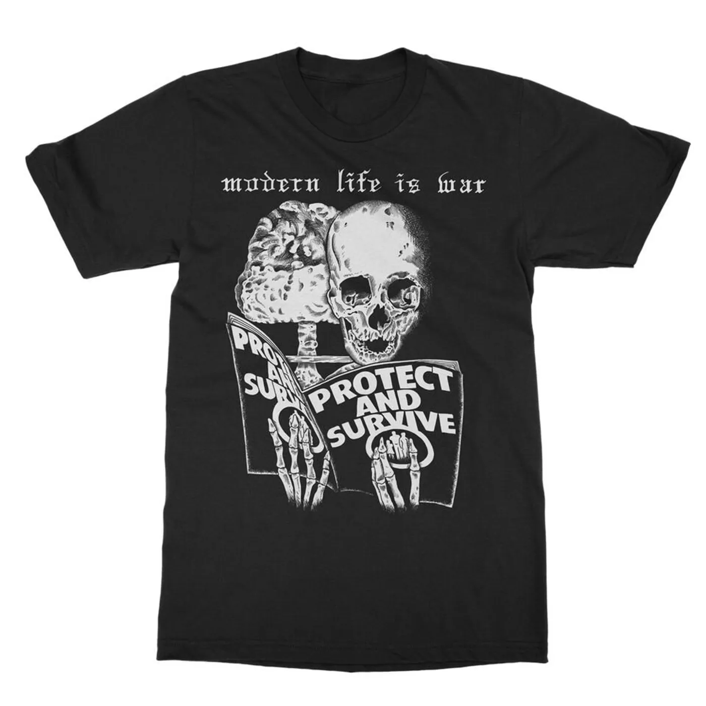 Modern Life Is War Protect and Survive Tee (Black)