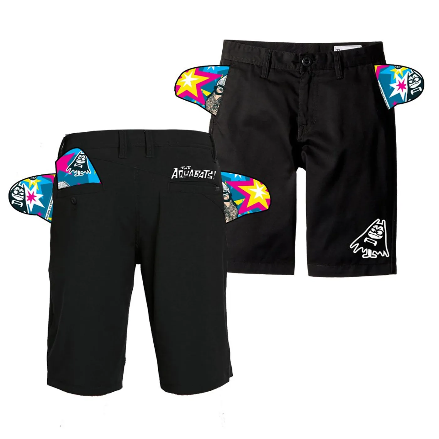 The Aquabats! Nano Bat Shorts (Black)