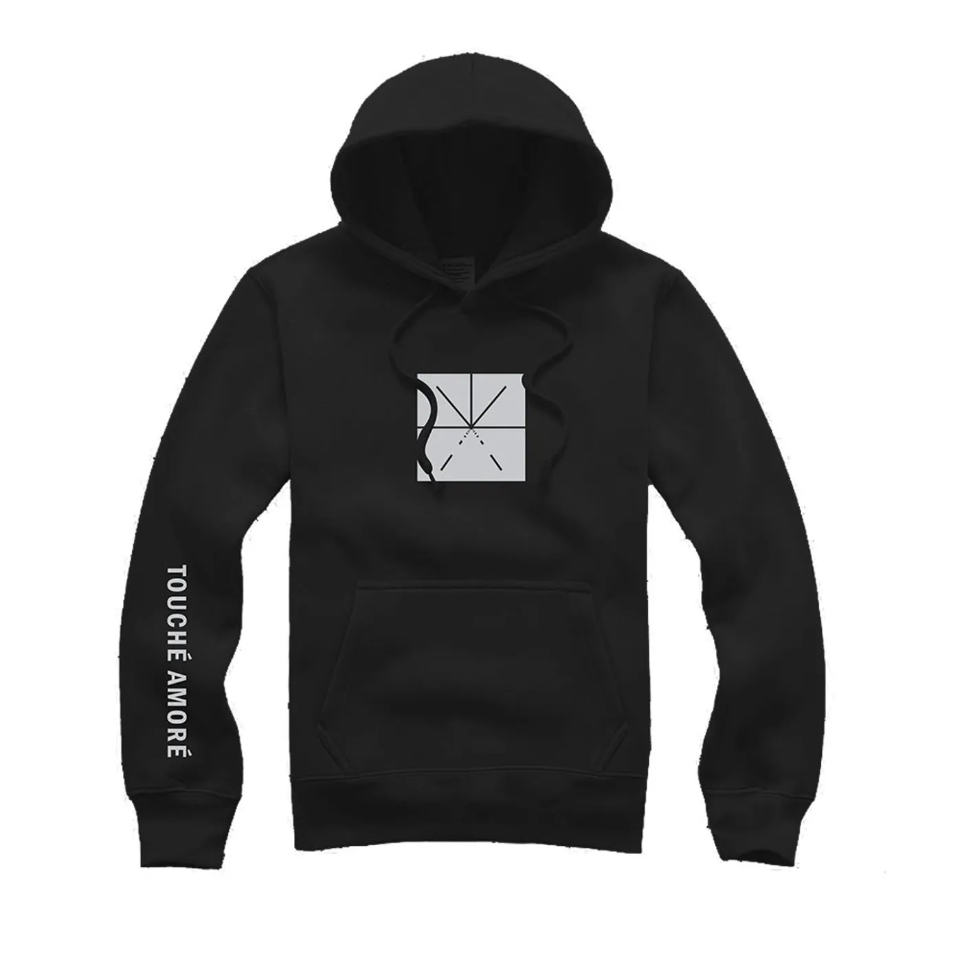 Touché Amoré Gray Asterisk Logo Pullover Hoodie (Black)