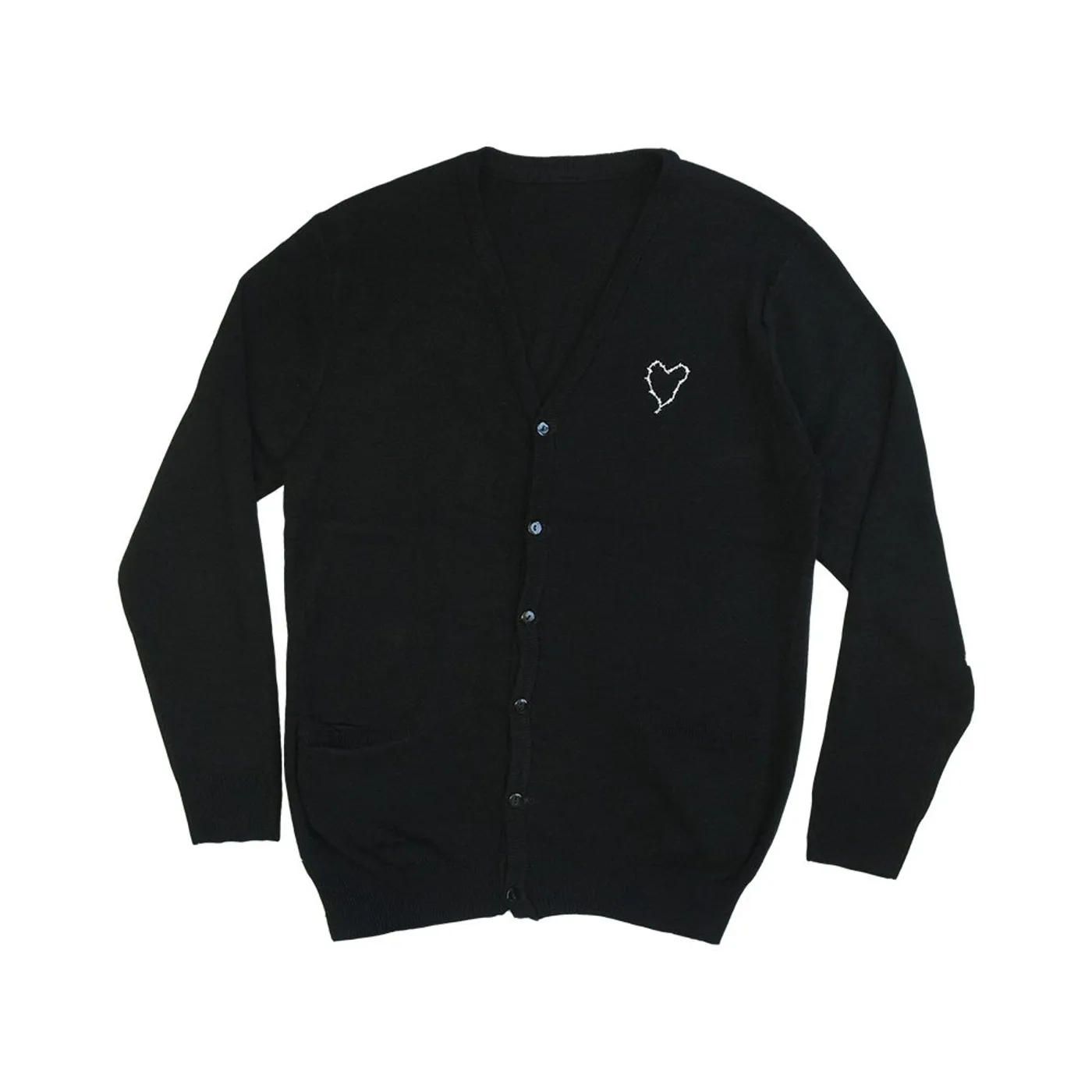 Frank Iero Barbed Wire Heart Cardigan (Black)