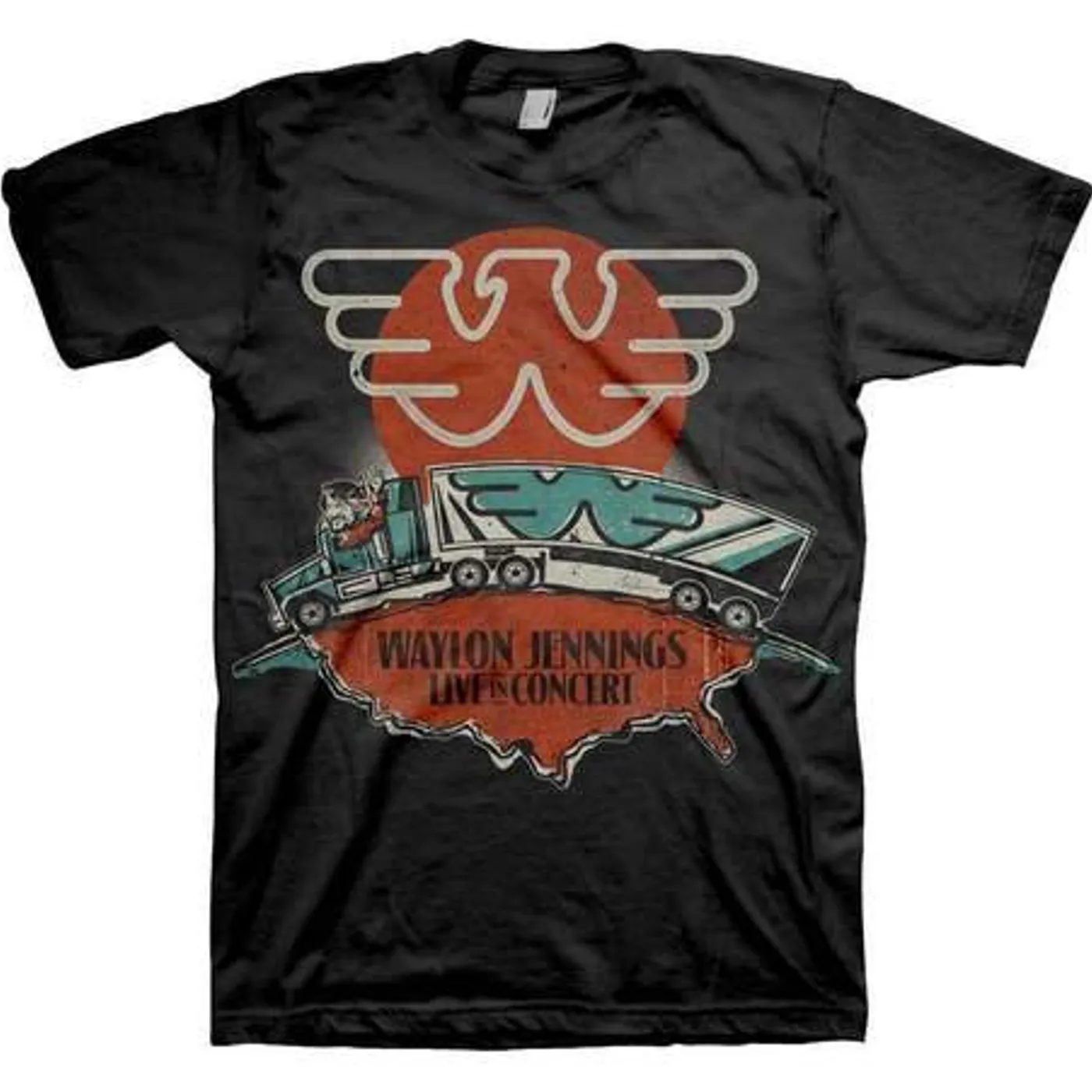 Waylon Jennings Live in Concert Tee (Black)