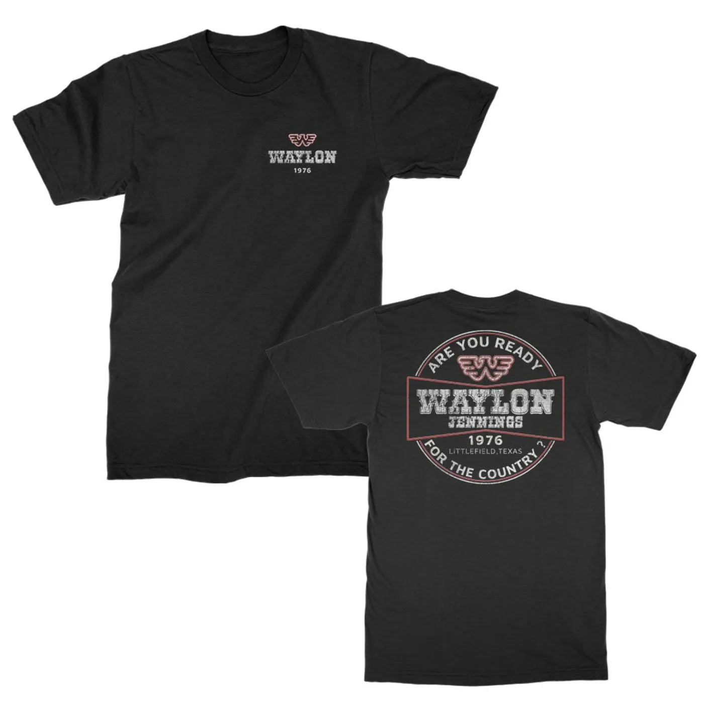 Waylon Jennings Are you Ready Tee (Black)