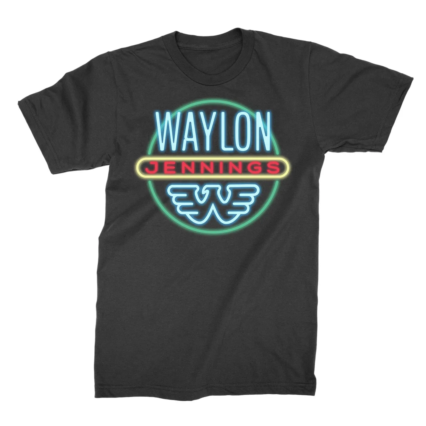 Waylon Jennings Neon Tee (Black)