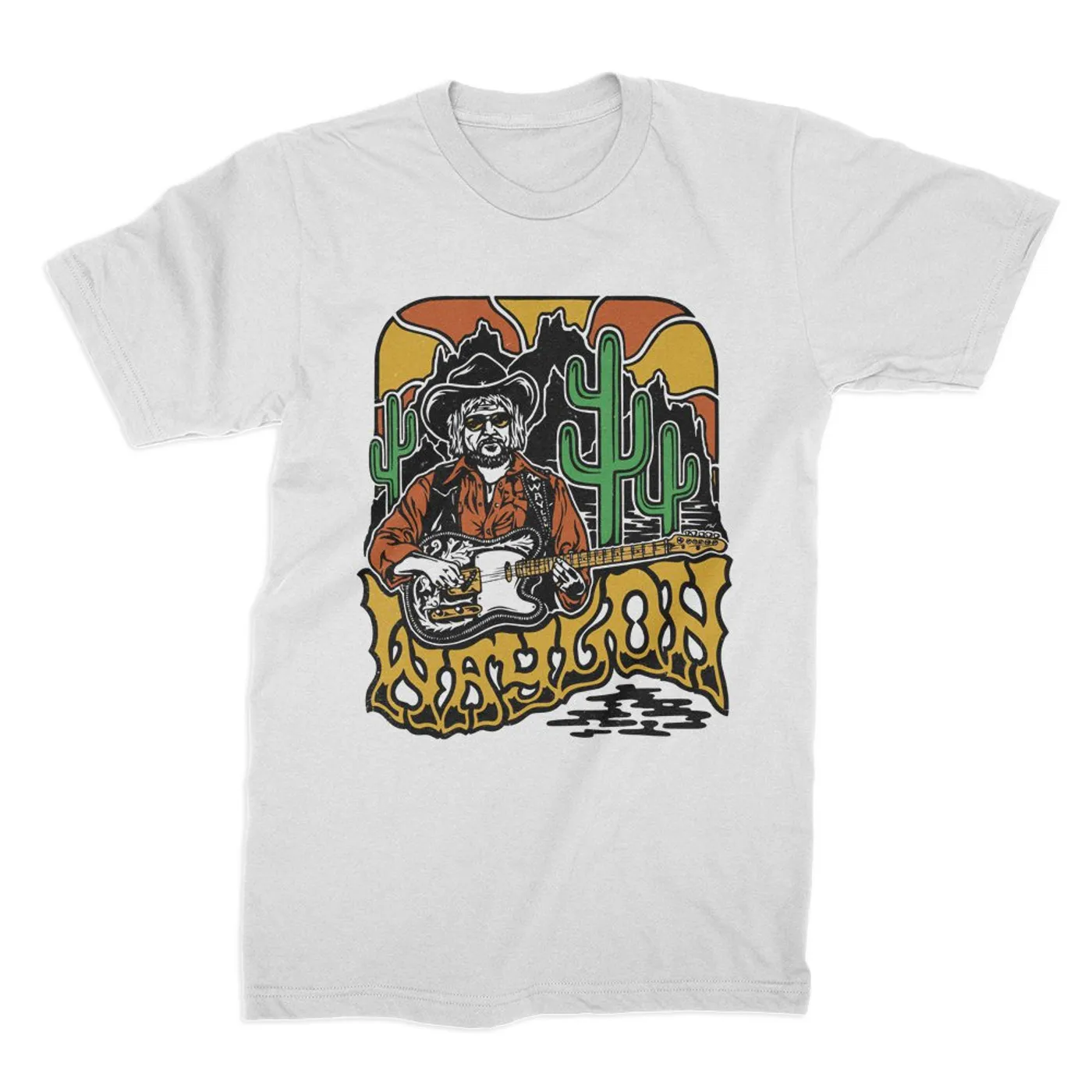 Waylon Jennings Desert Tee (White)