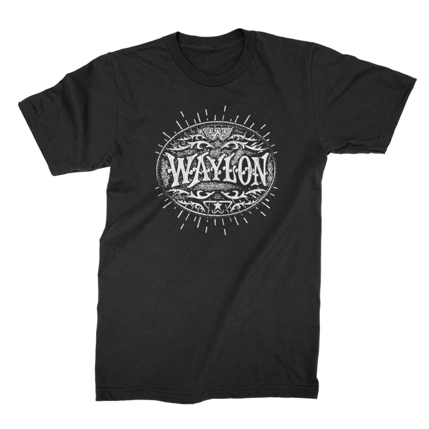 Waylon Jennings Buckle Logo Tee (Black)