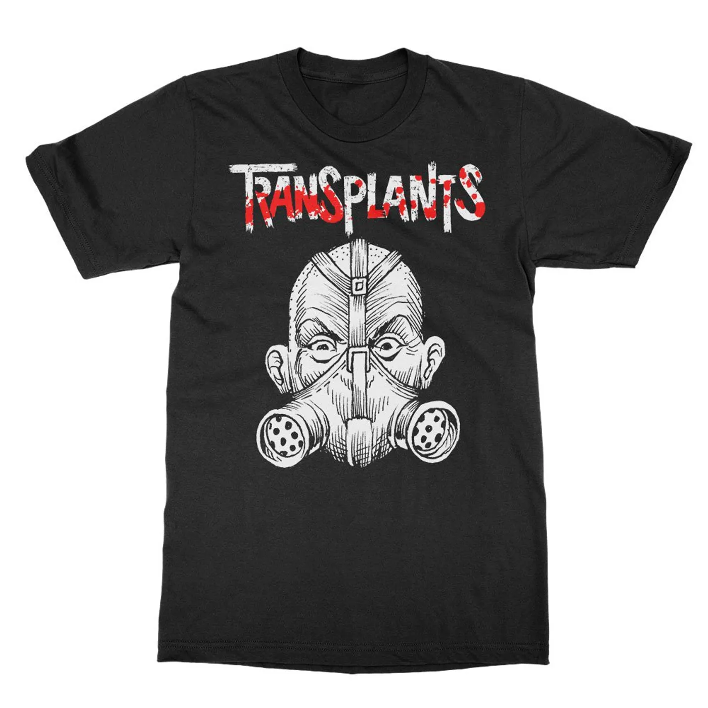 Transplants Gas Mask Blood Logo T-Shirt (Black)