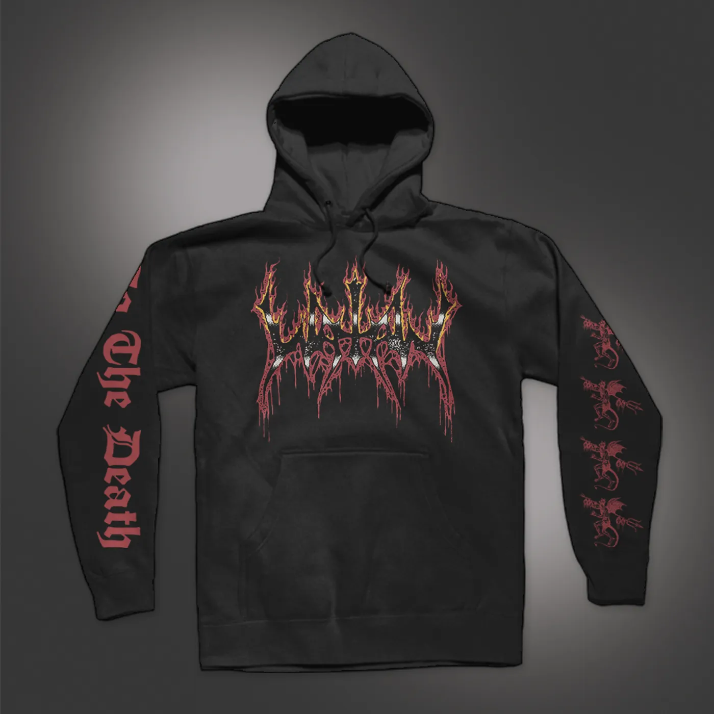 Watain Fire Logo Pullover Hoodie (Black)