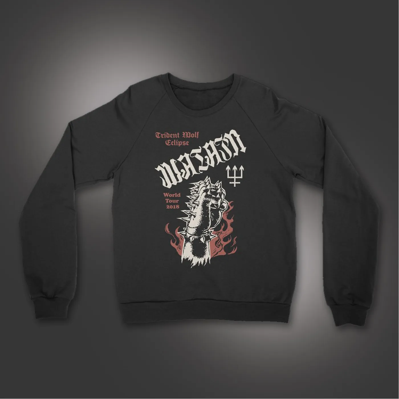 Watain Trident Wolf Eclipse Crewneck (Black)