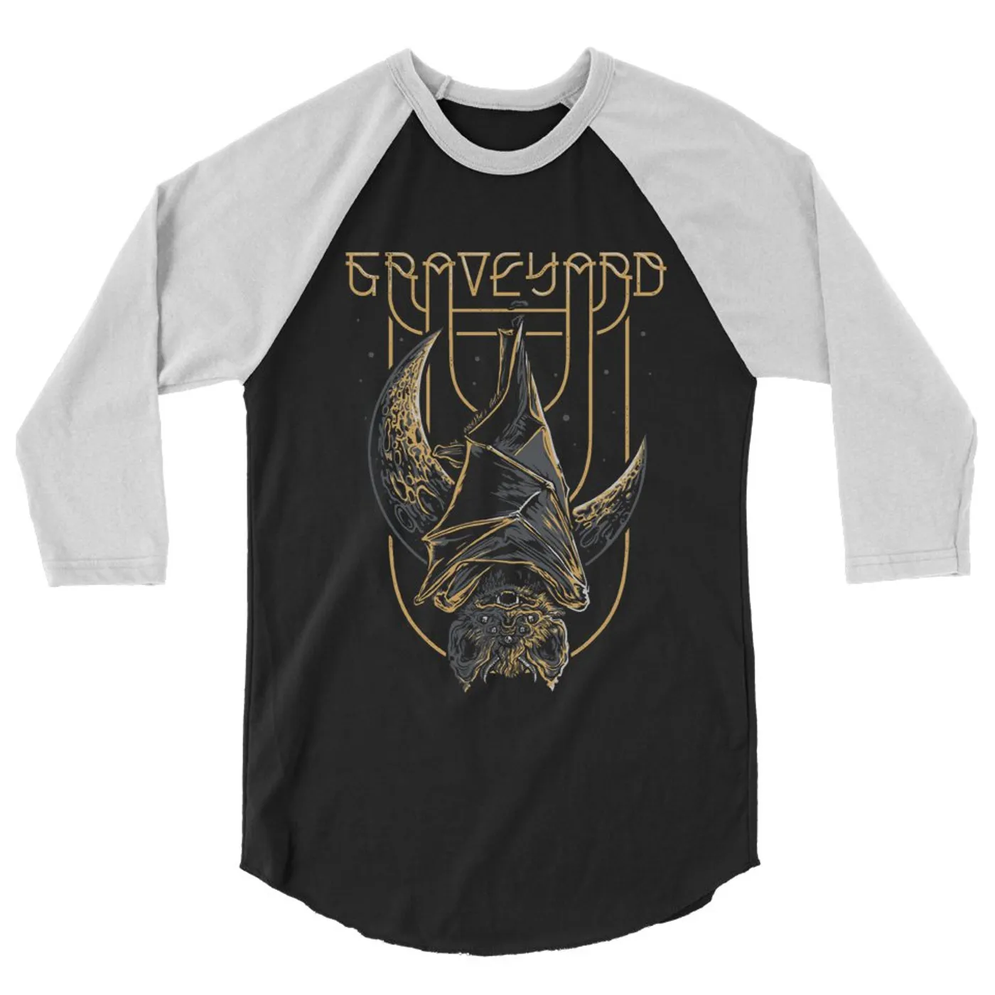 Graveyard Batmoon Rising Raglan (Black/White)