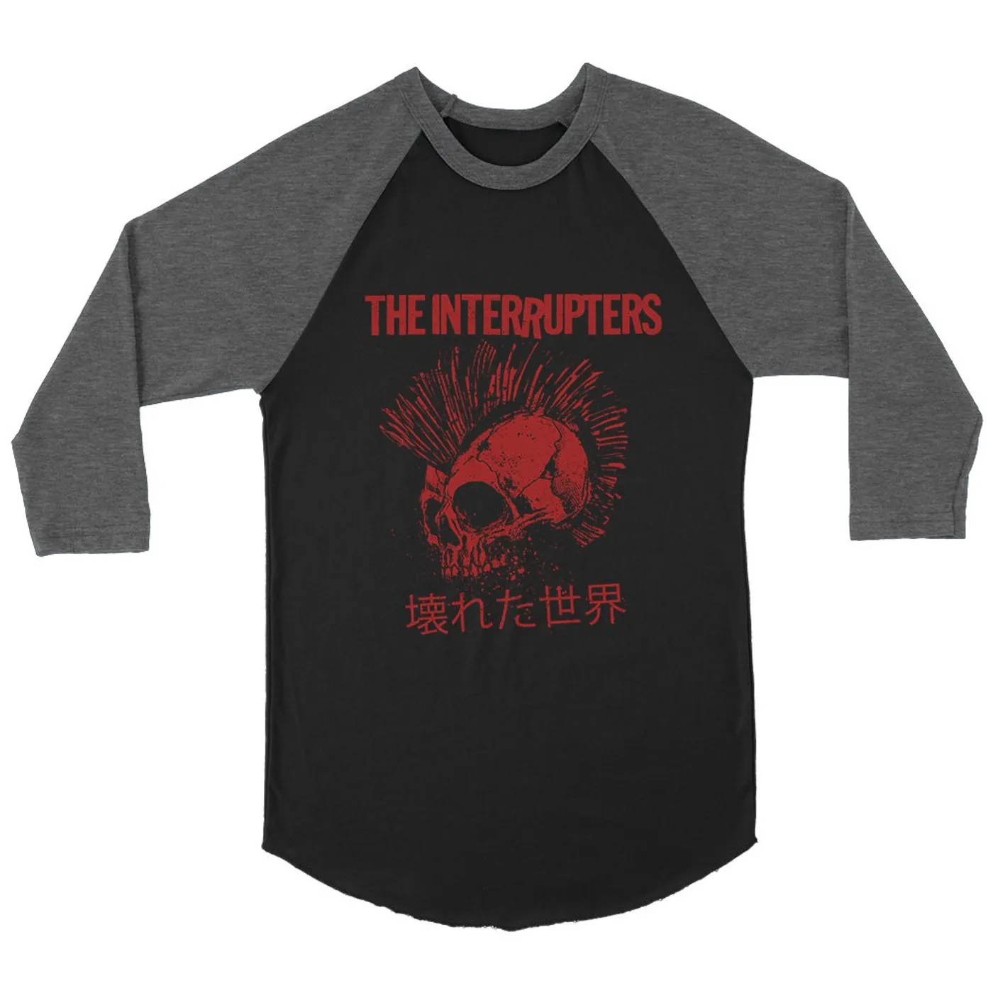 The Interrupters Broken World Raglan (Blk/Hthr Char)