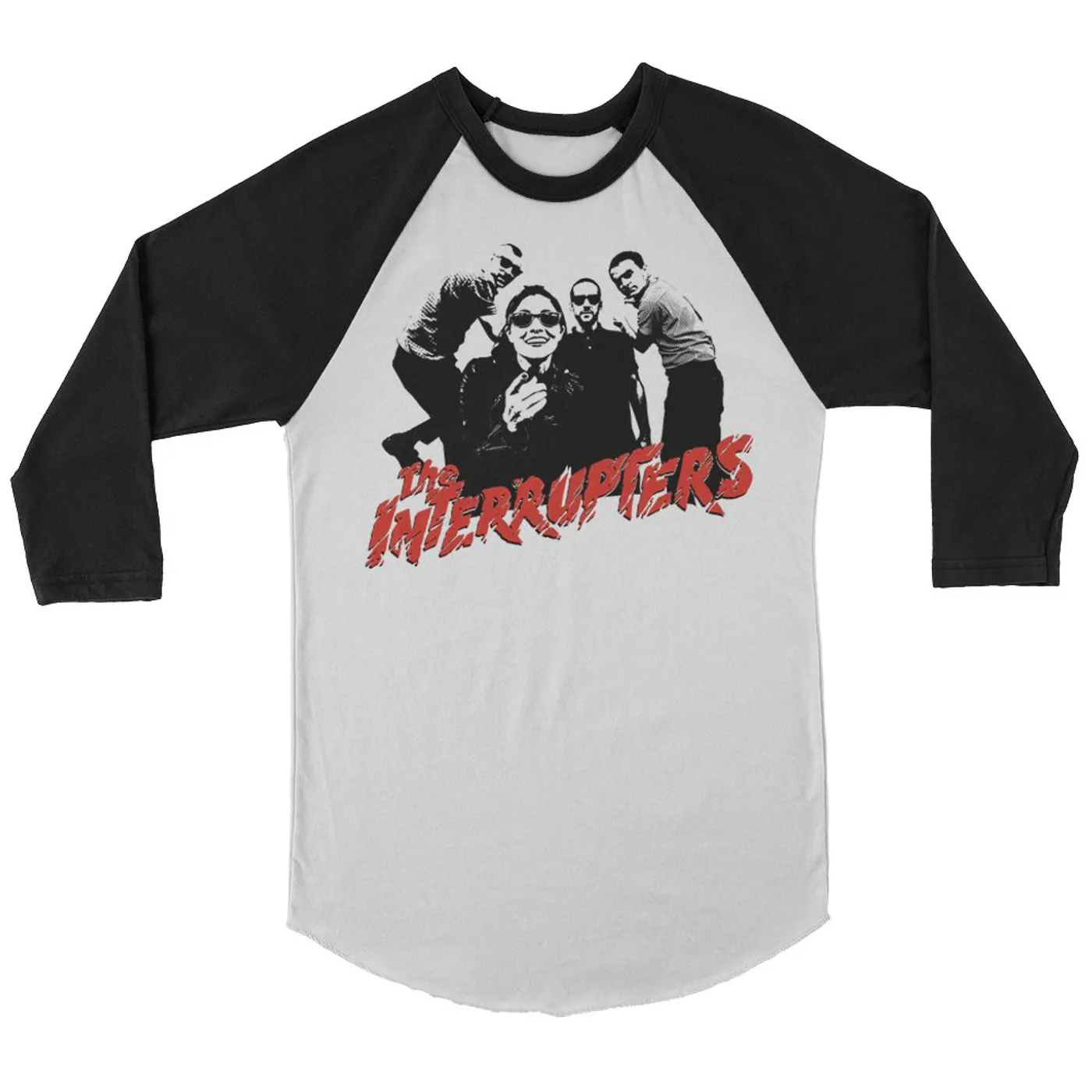 The Interrupters Clash Raglan (White/Black)
