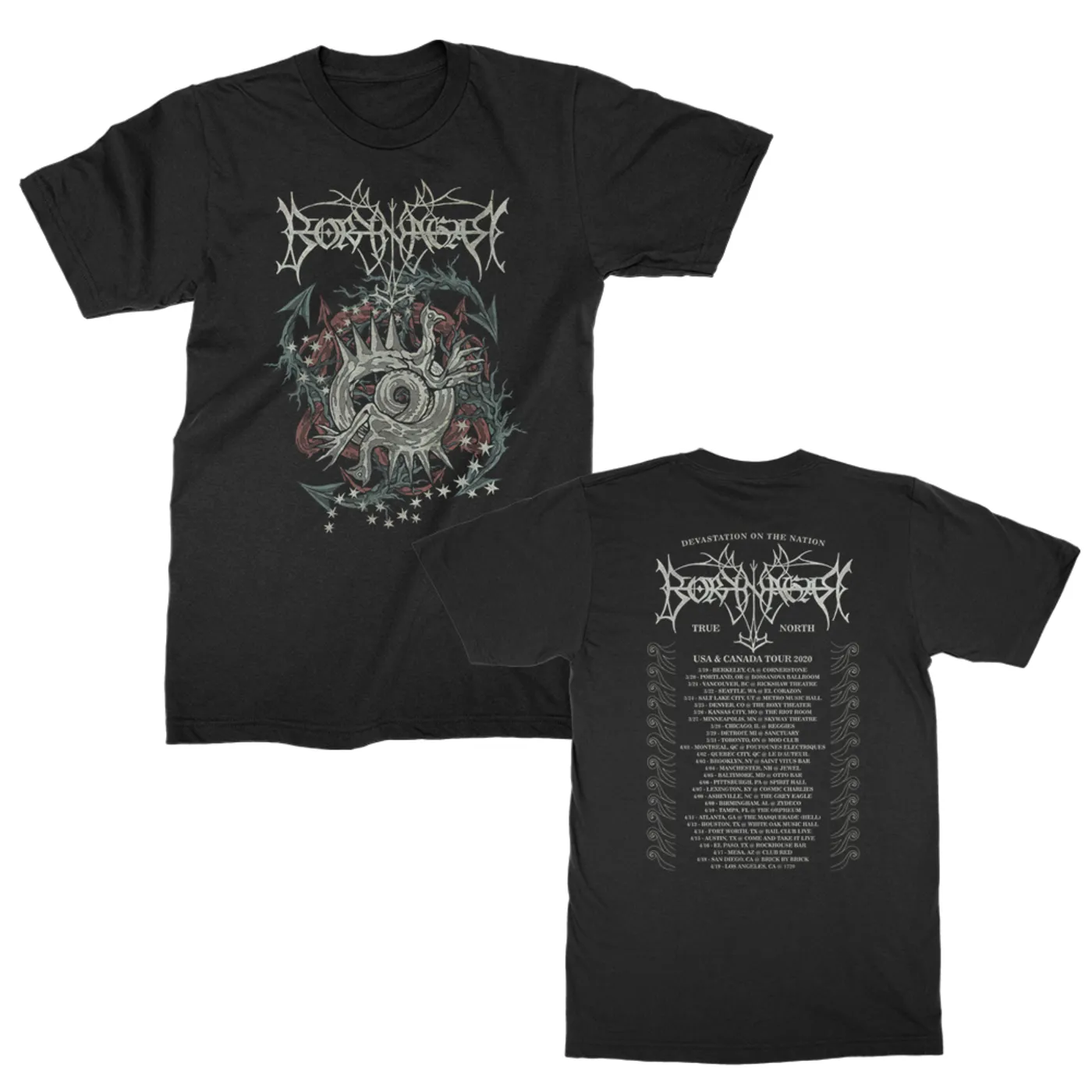 Borknagar North American Tour 2020 T-Shirt (Black)