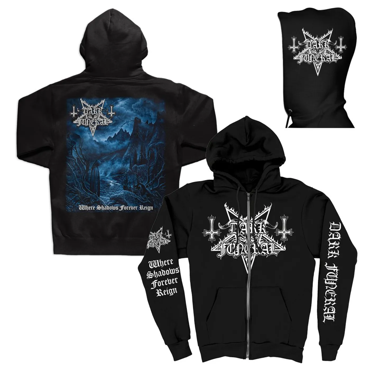 Dark Funeral Where Shadows Forever Reign Zip Up (Black)
