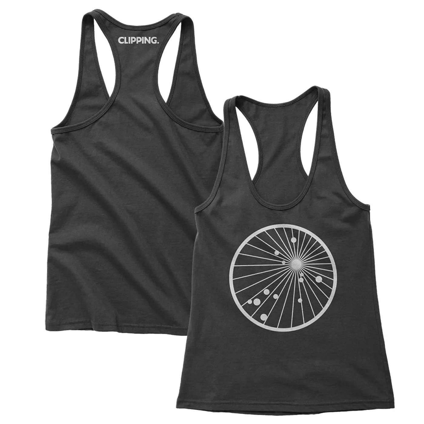 clipping. Splendor & Misery Racerback Tank (Heather Black)