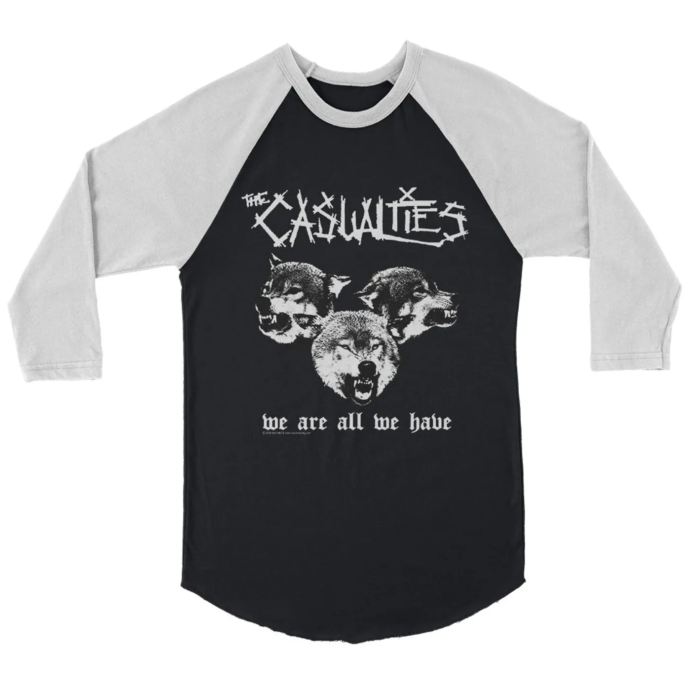 The Casualties We Are All We Have Raglan (Black/White)