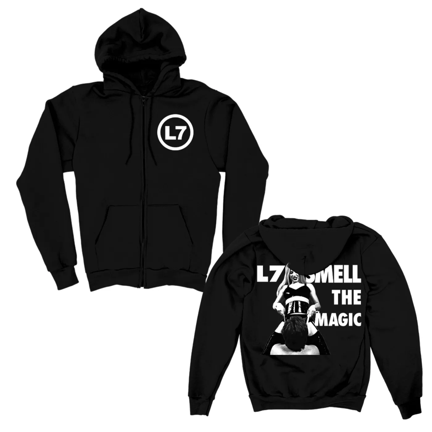 L7 Smell the Magic Zip Up Hoodie (Black)