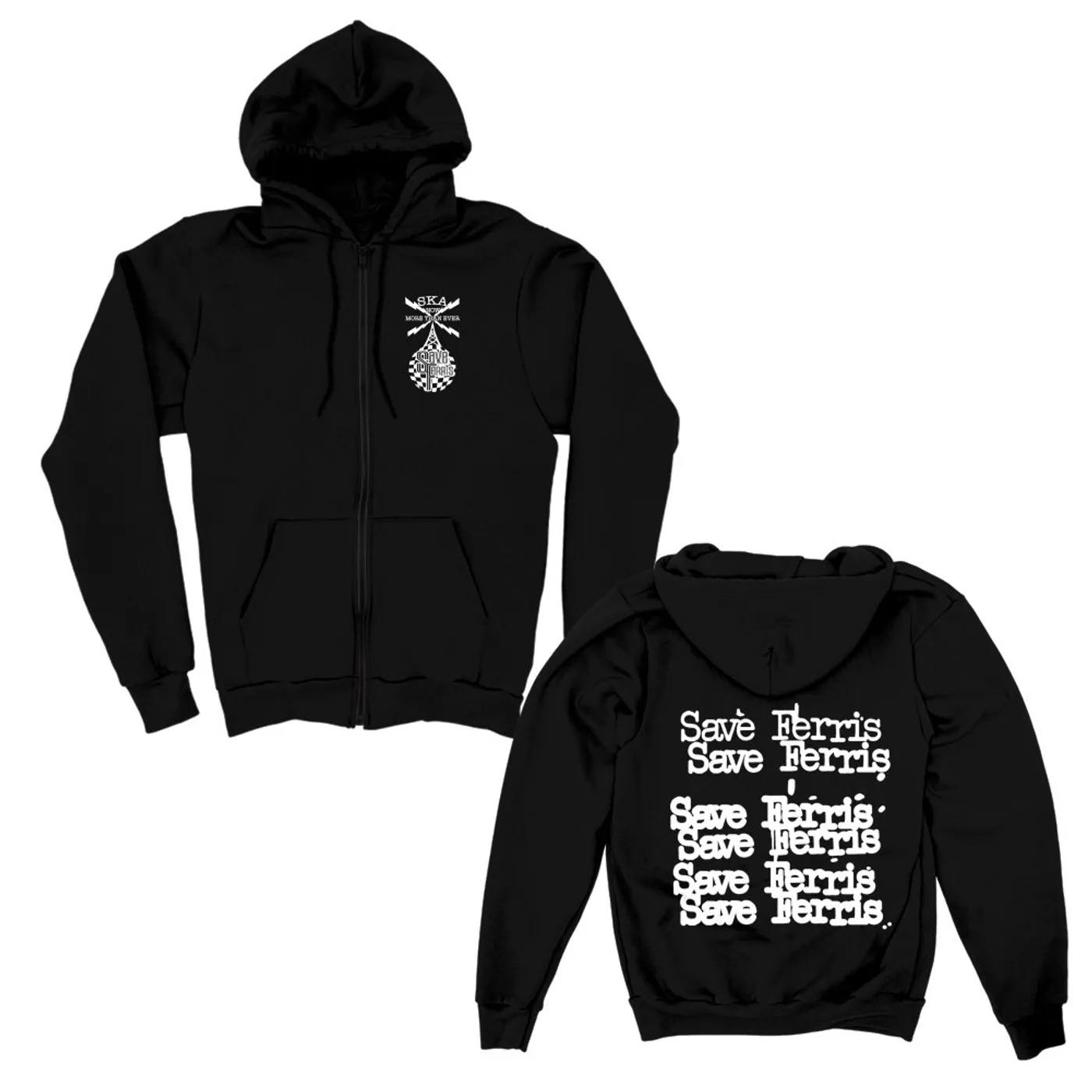 Save Ferris Cheap Logo Zip-Up Hoodie (Black)