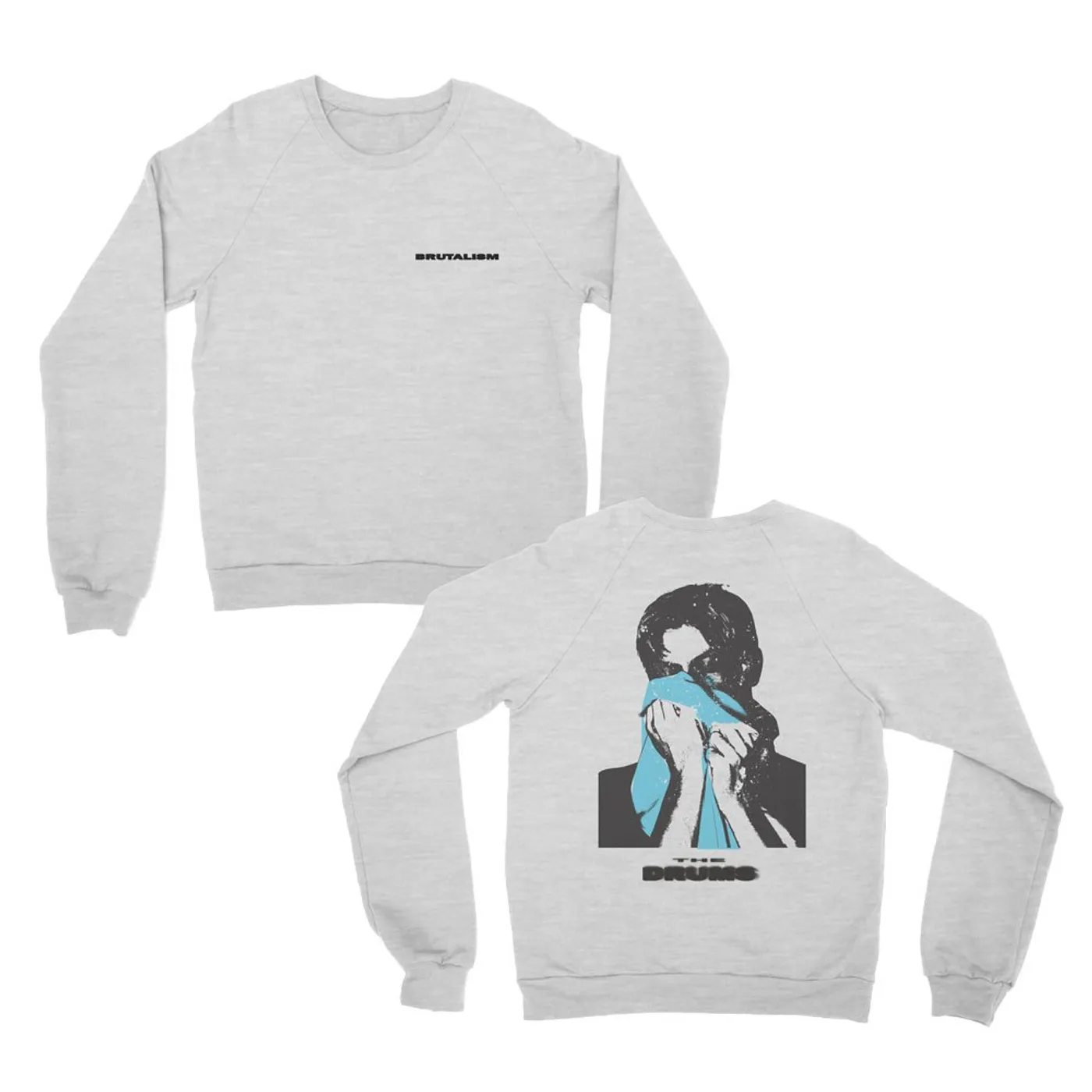The Drums Brutalism Crewneck Sweatshirt (Gray)