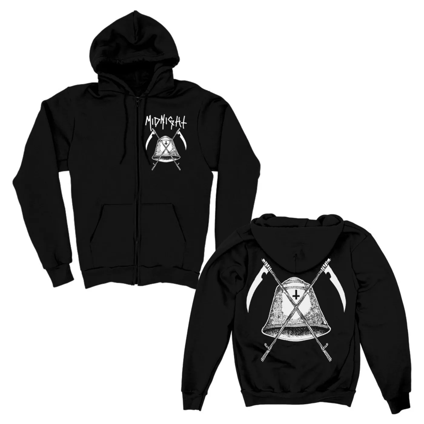 Midnight Bell Zip Up Hoodie (Black)