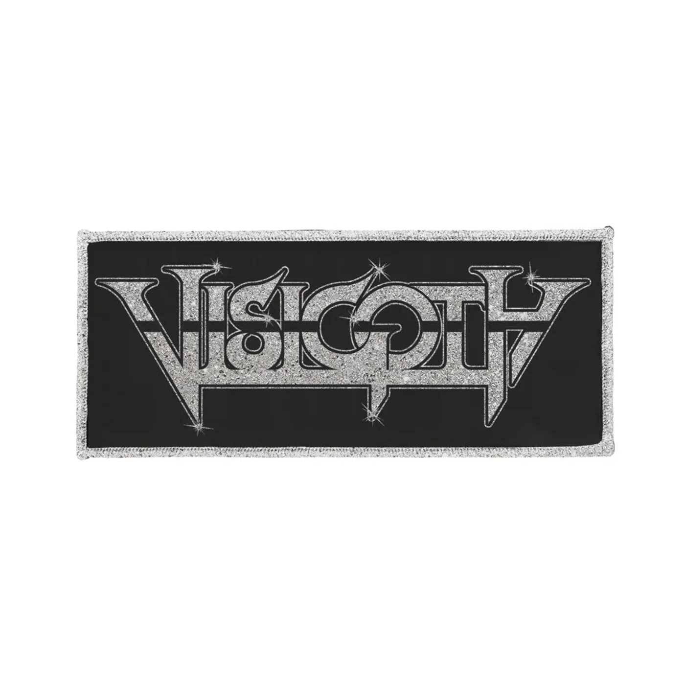 Visigoth Silver Glitter Logo Woven Patch (Silver Edges)