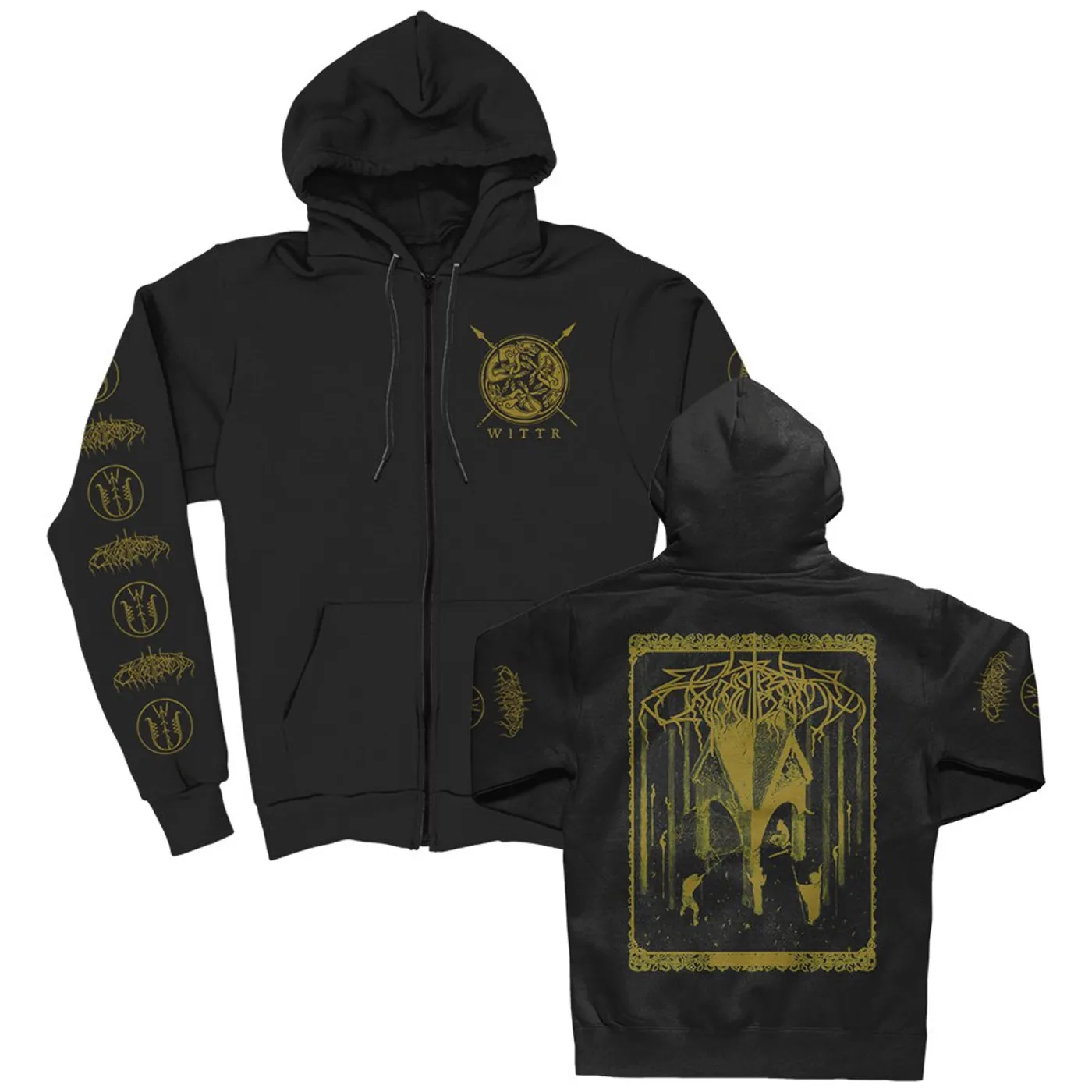Wolves In The Throne Room Thrice Woven Zip-up Hoodie (Black)