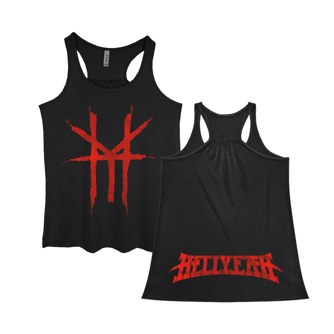 HELLYEAH Logo Women's Racerback Tank (Black)