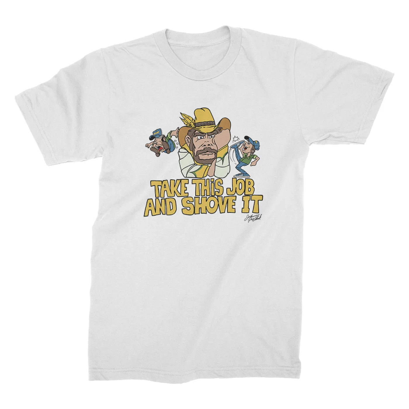 Johnny Paycheck Take This Job Tee (White)