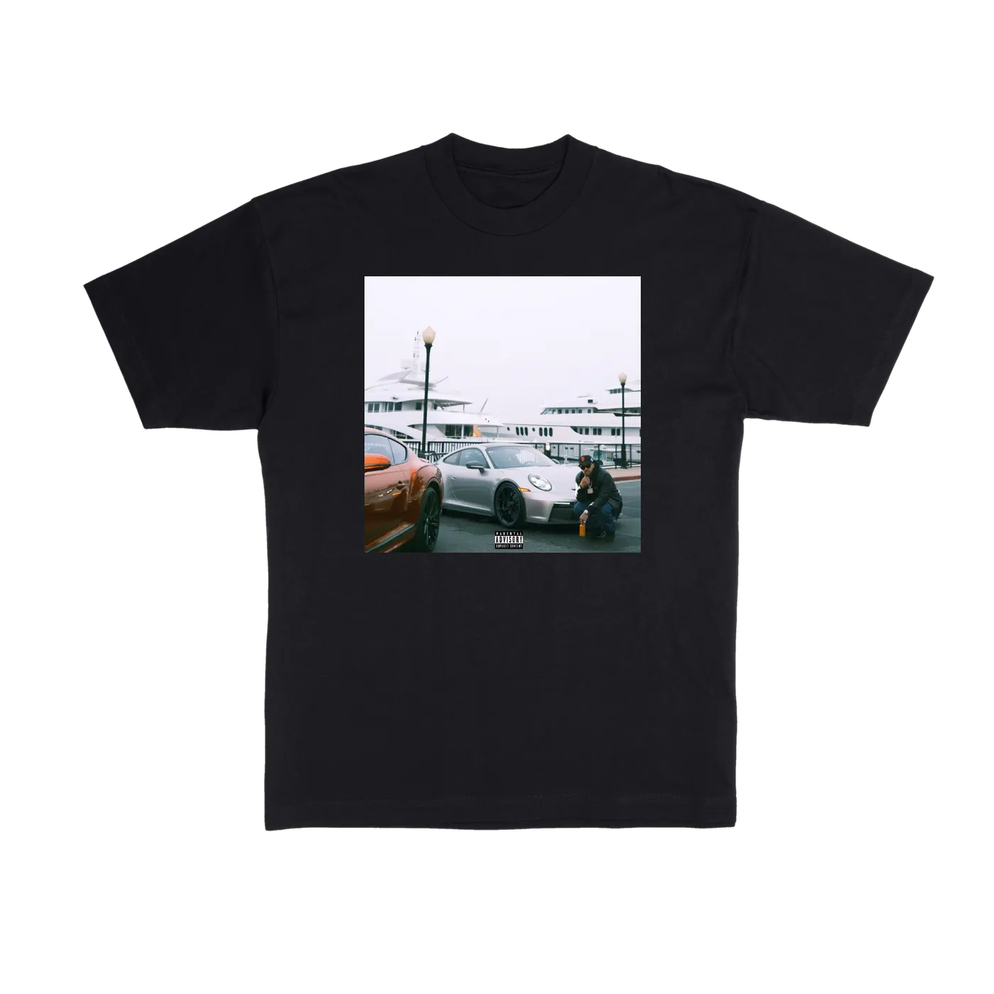 Larry June Spaceships on the Blade Album T-Shirt (Black)