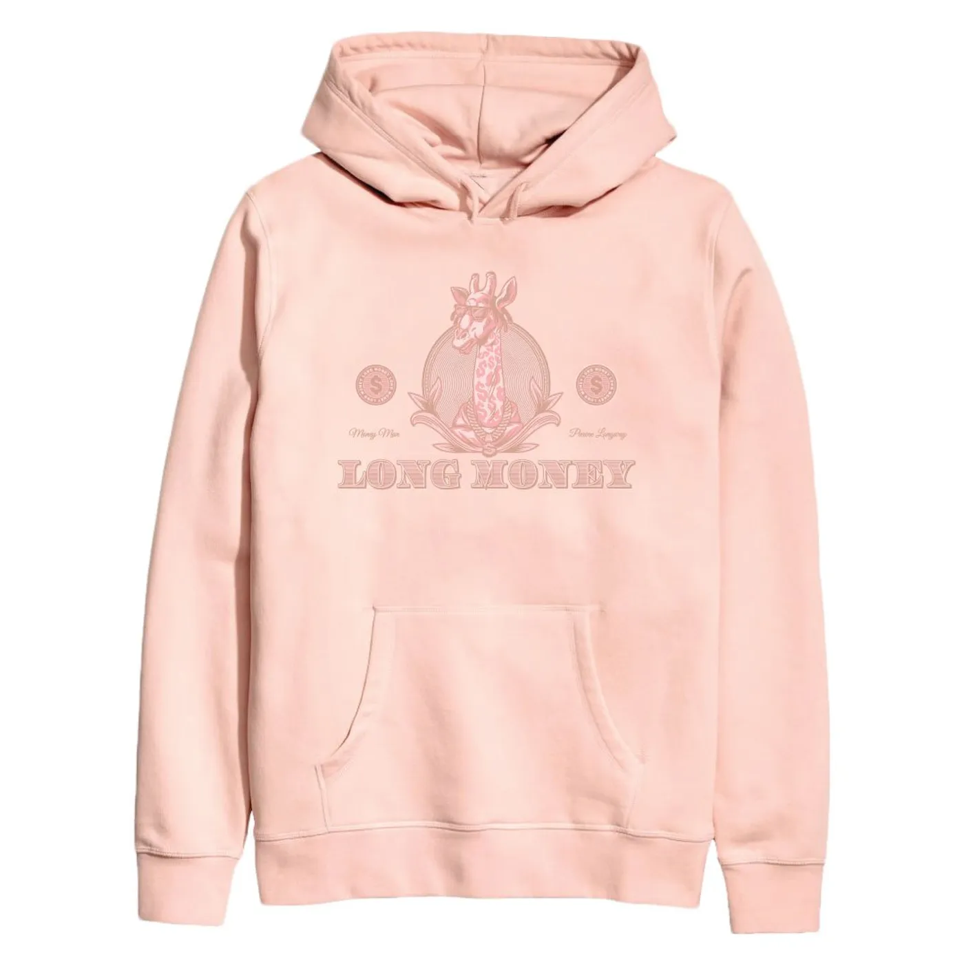 Money Man Long Money- Dusty Pink Hoodie