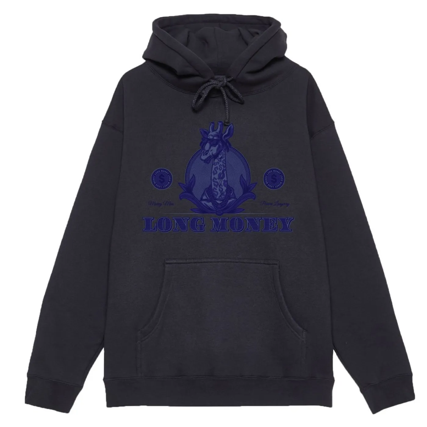 Money Man Long Money- Navy Hoodie