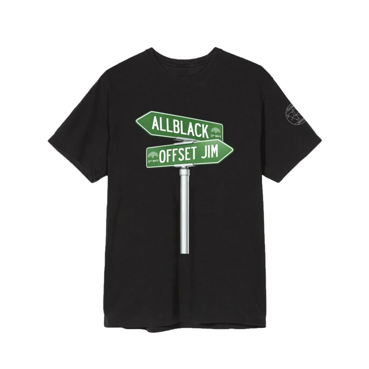 ALLBLACK 22nd Ways - Street Sign Tee