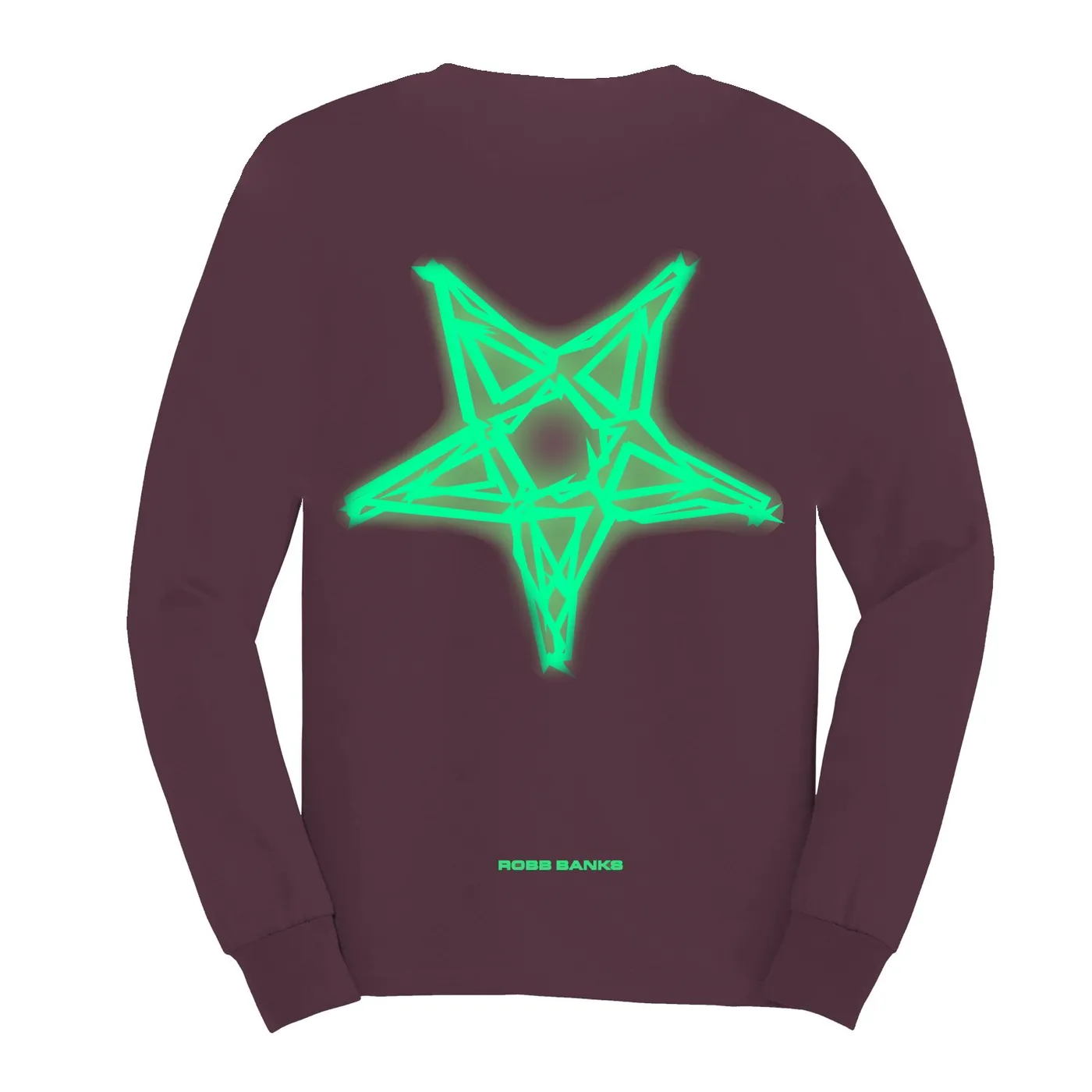 Robb Banks - Outline LS T-Shirt (Burgundy)