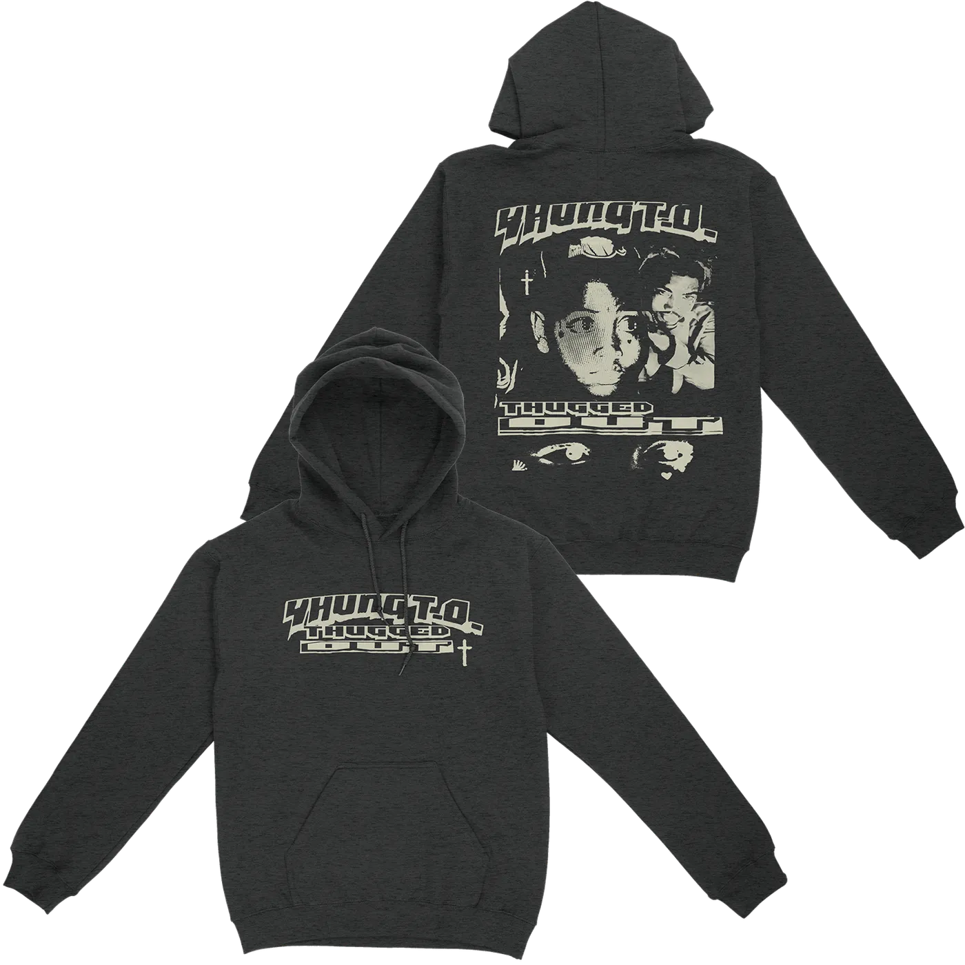 Yhung T.O. - Thugged Out Charcoal Hoodie + Download