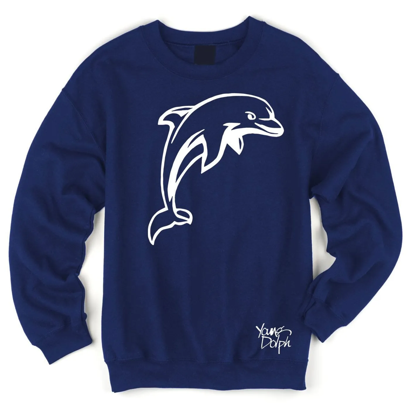 Young Dolph - Dolphin Crewneck Blue