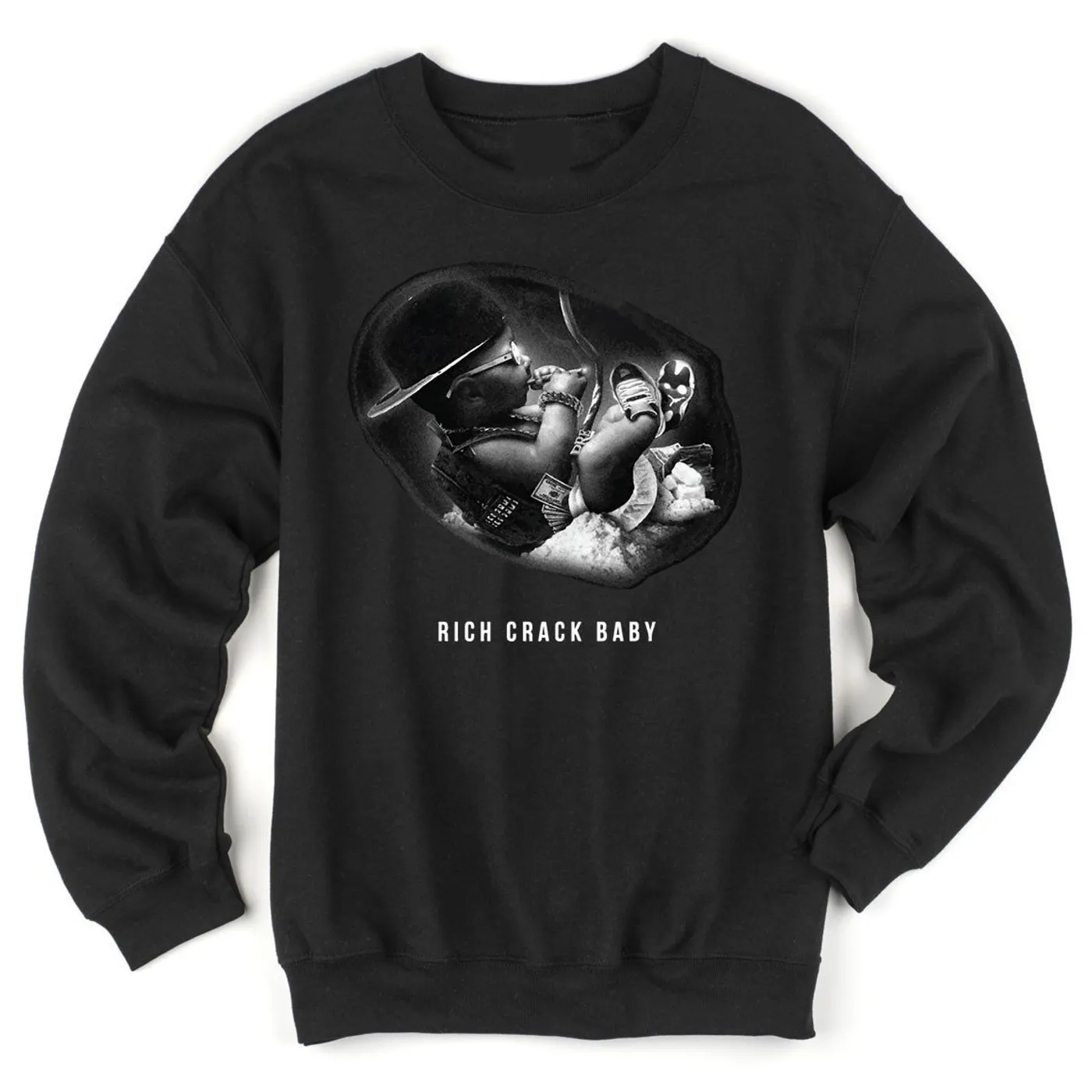 Young Dolph - Rich Crack Baby Crewneck - Black