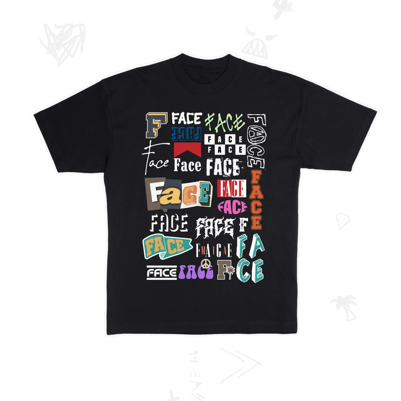Babyface Ray FACE Collage T-Shirt (Black)
