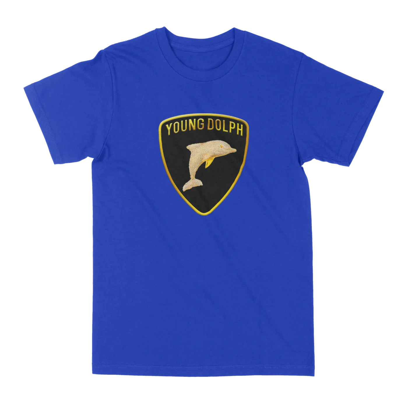 Young Dolph RICH SLAVE Dolph Emblem Blue Tee