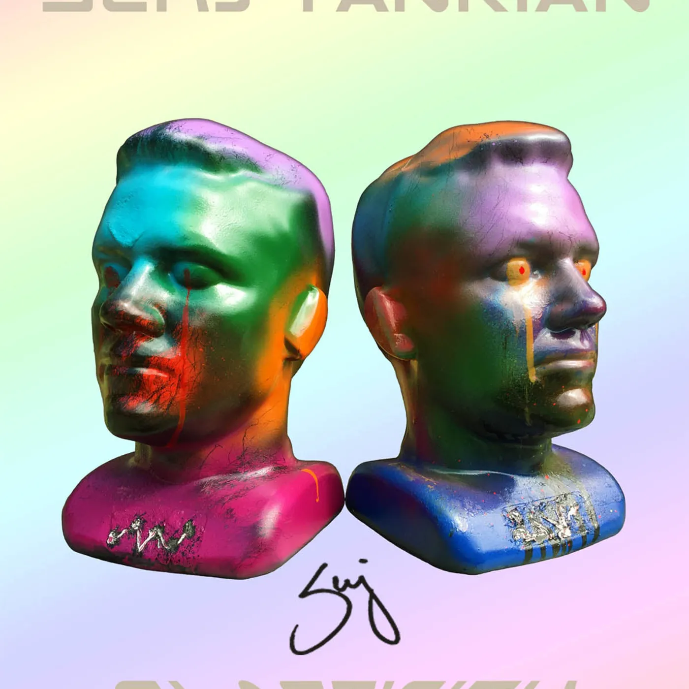 Serj Tankian Elasticity Rainbow Foil Screen Print - Autographed Limited Edition