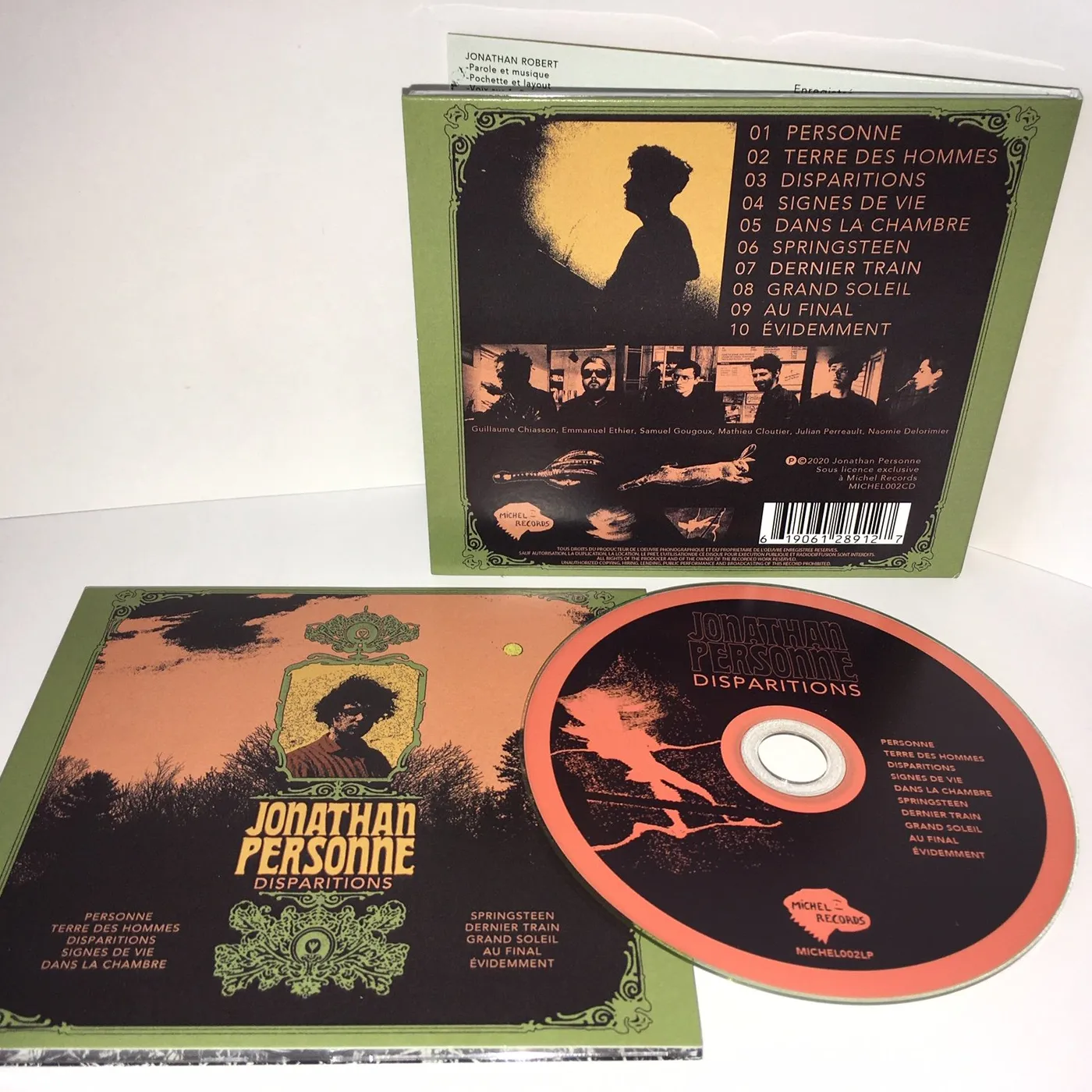 Jonathan Personne / Disparitions - CD