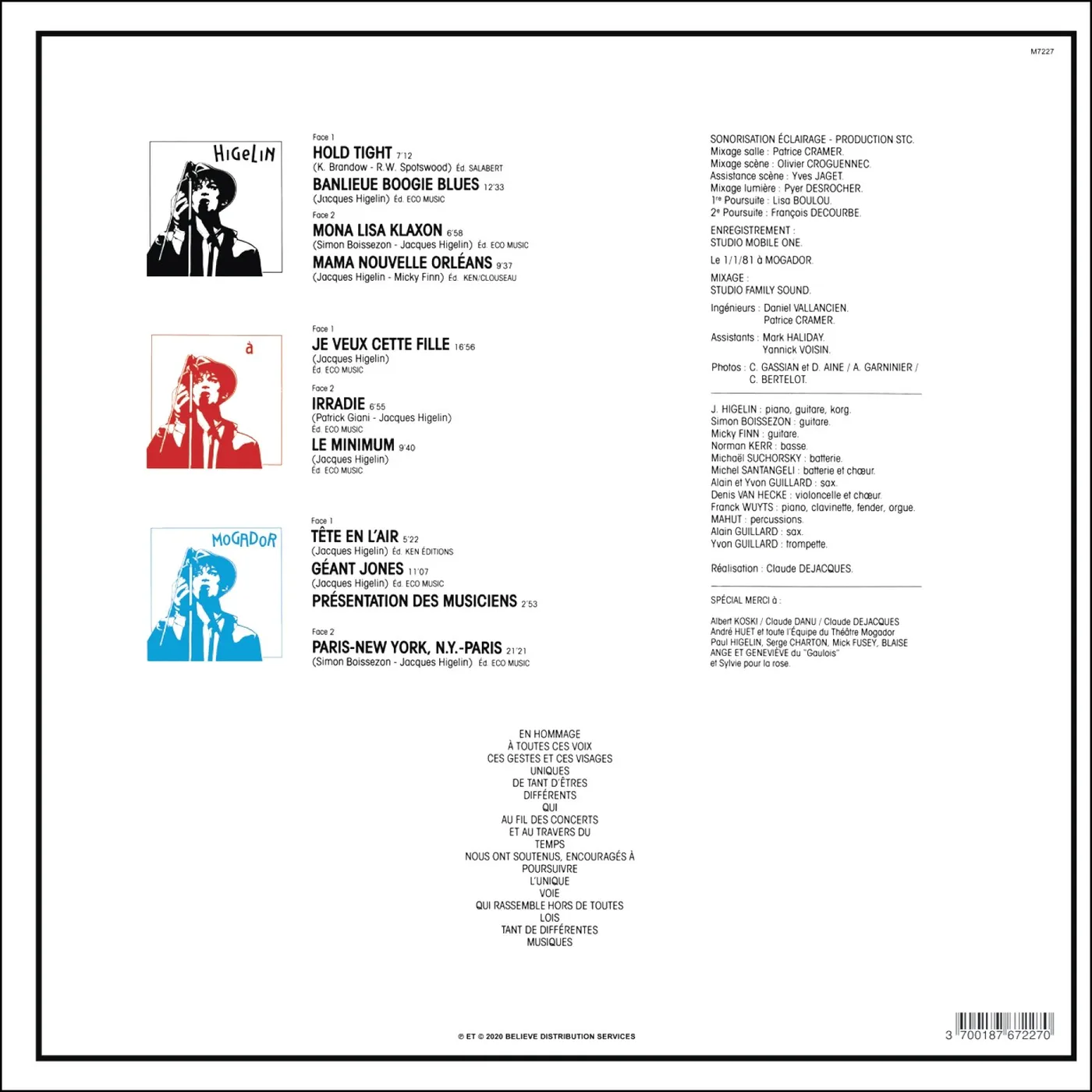 Jacques Higelin / Higelin à Mogador - 3LP Vinyle