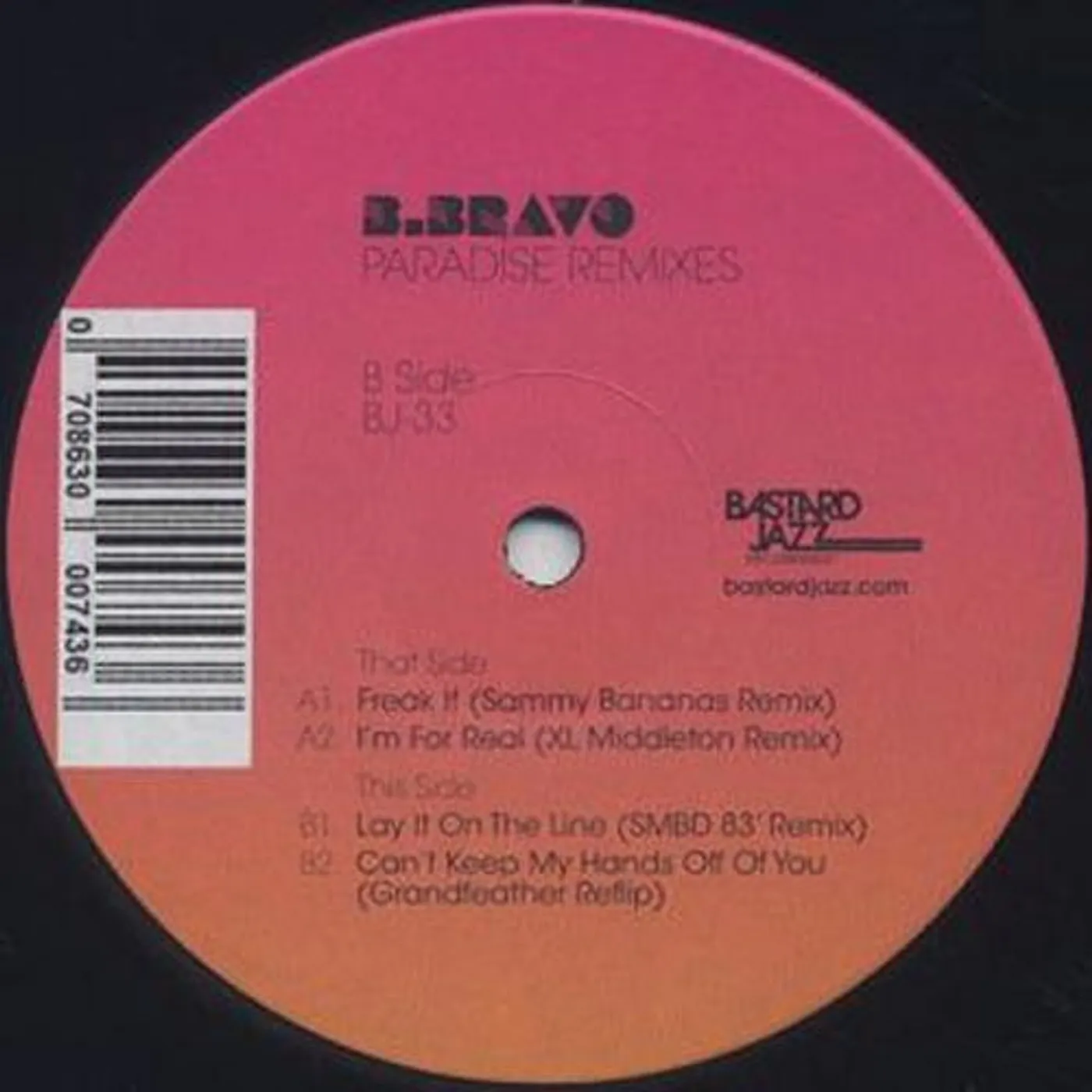 B. Bravo / Paradise Remixes - 12" Vinyl