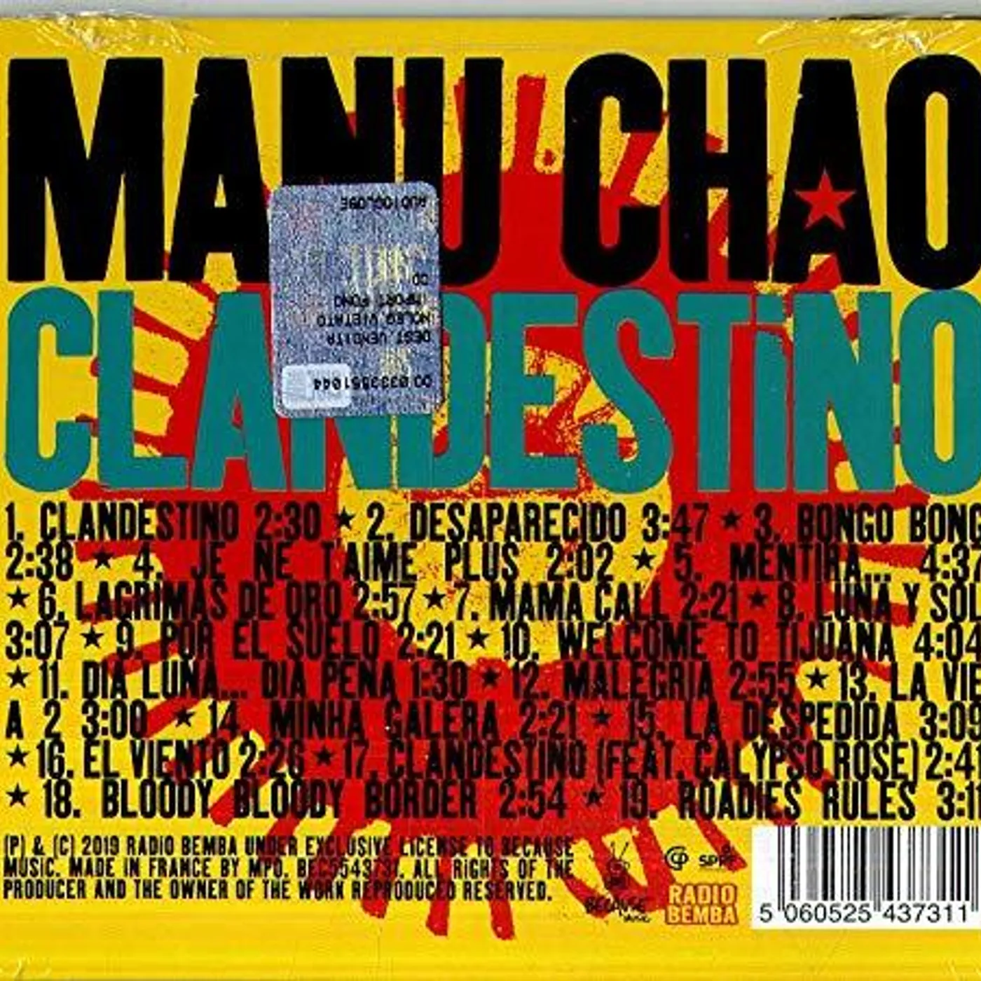 Manu Chao / Clandestino / Bloody Border (Special Edition) - CD
