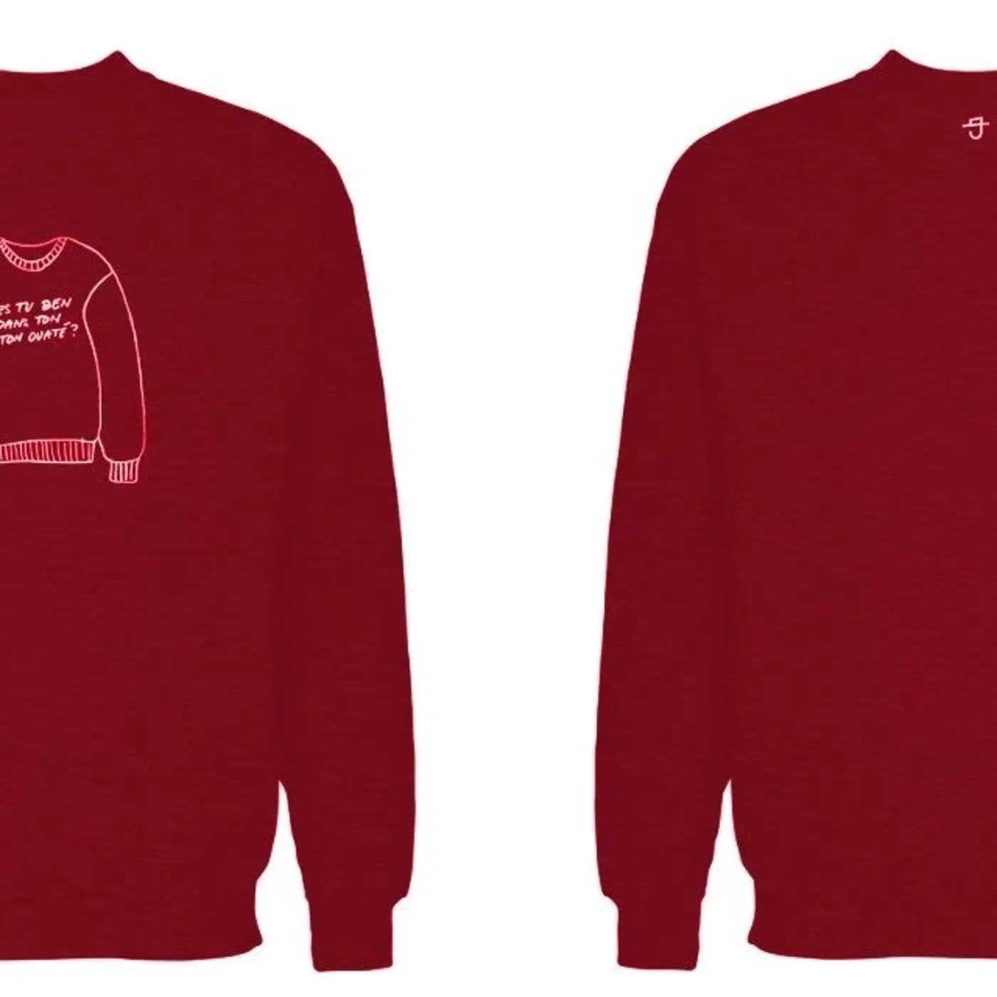 Bleu Jeans Bleu / T'es tu ben dans ton coton ouaté? - Coton Ouaté Rouge