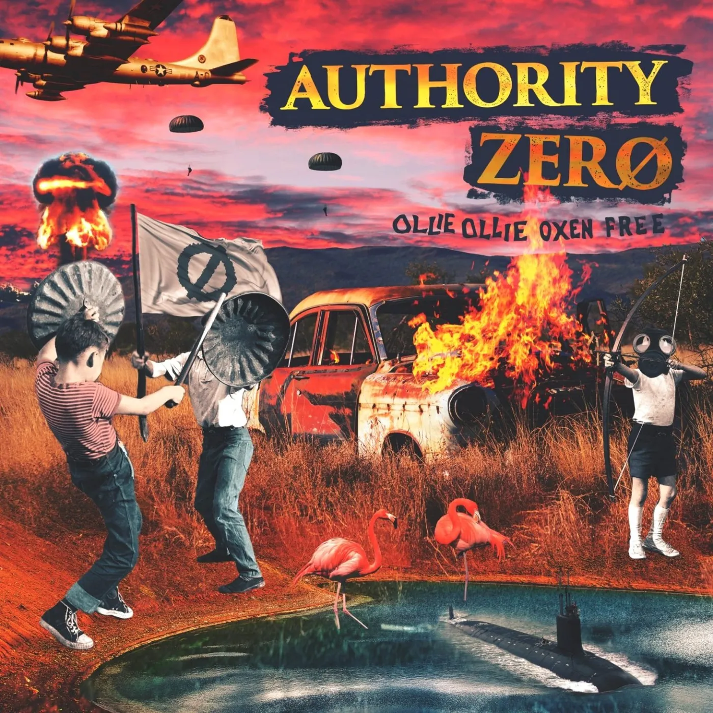 Authority Zero / Ollie Ollie Oxen Free - Green LP Vinyl