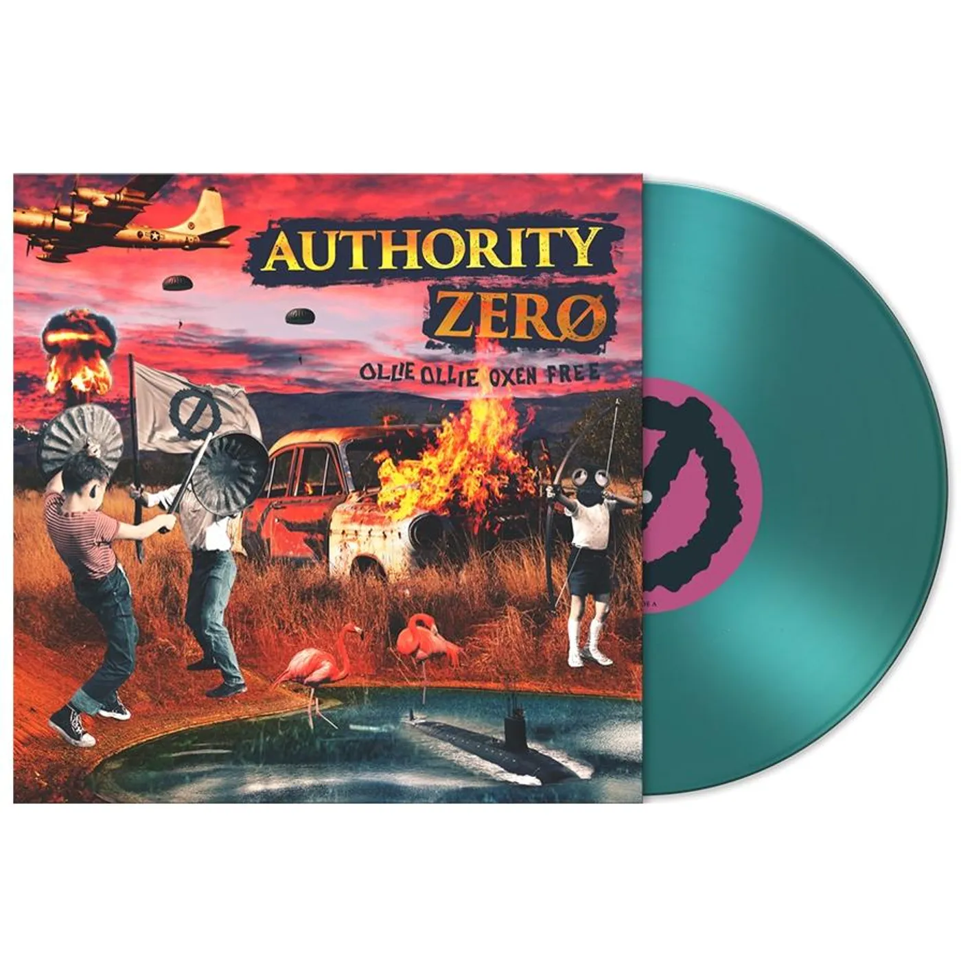 Authority Zero / Ollie Ollie Oxen Free - Green LP Vinyl