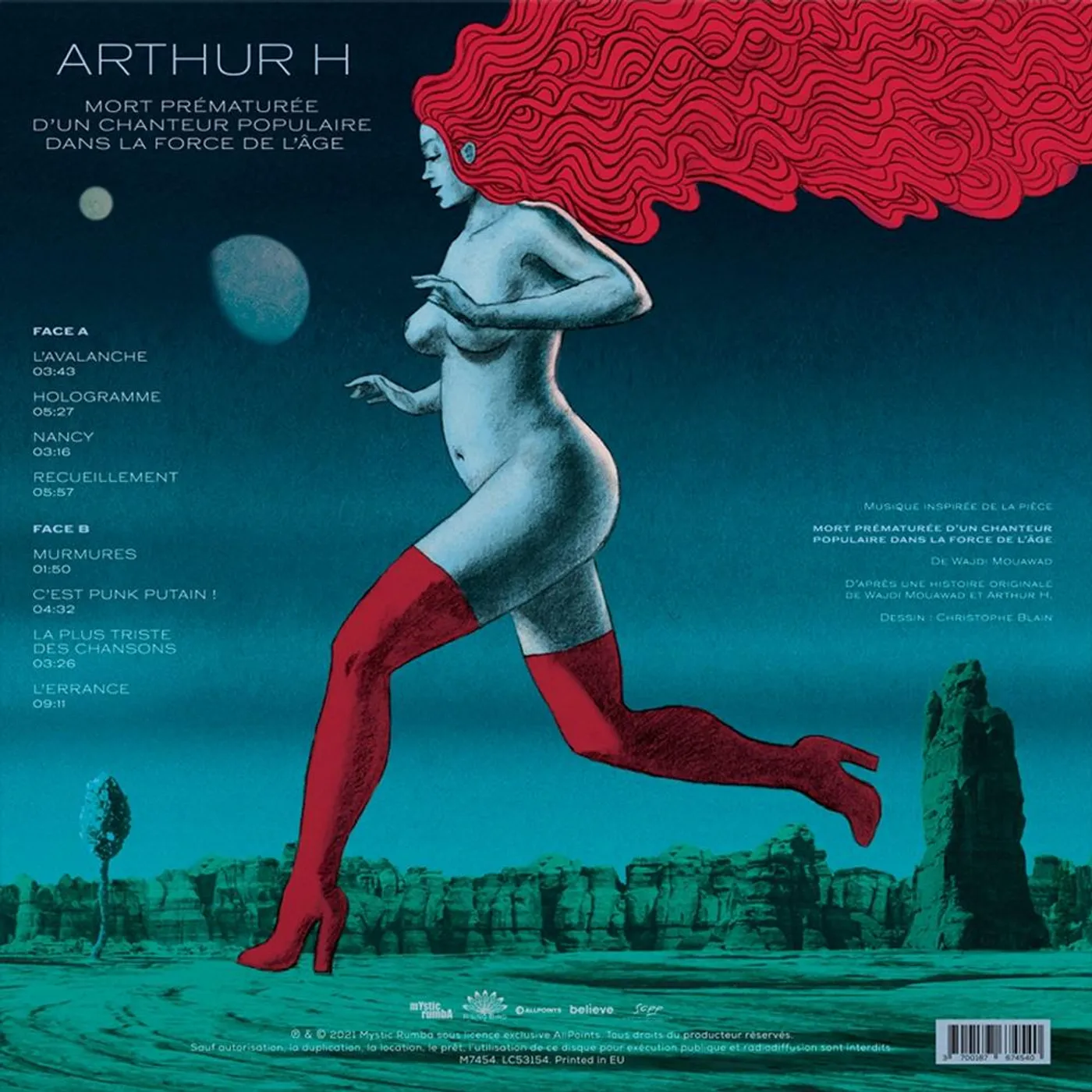 Arthur H / Mort prématurée d'un chanteur populaire dans la force de l'âge - LP Vinyl