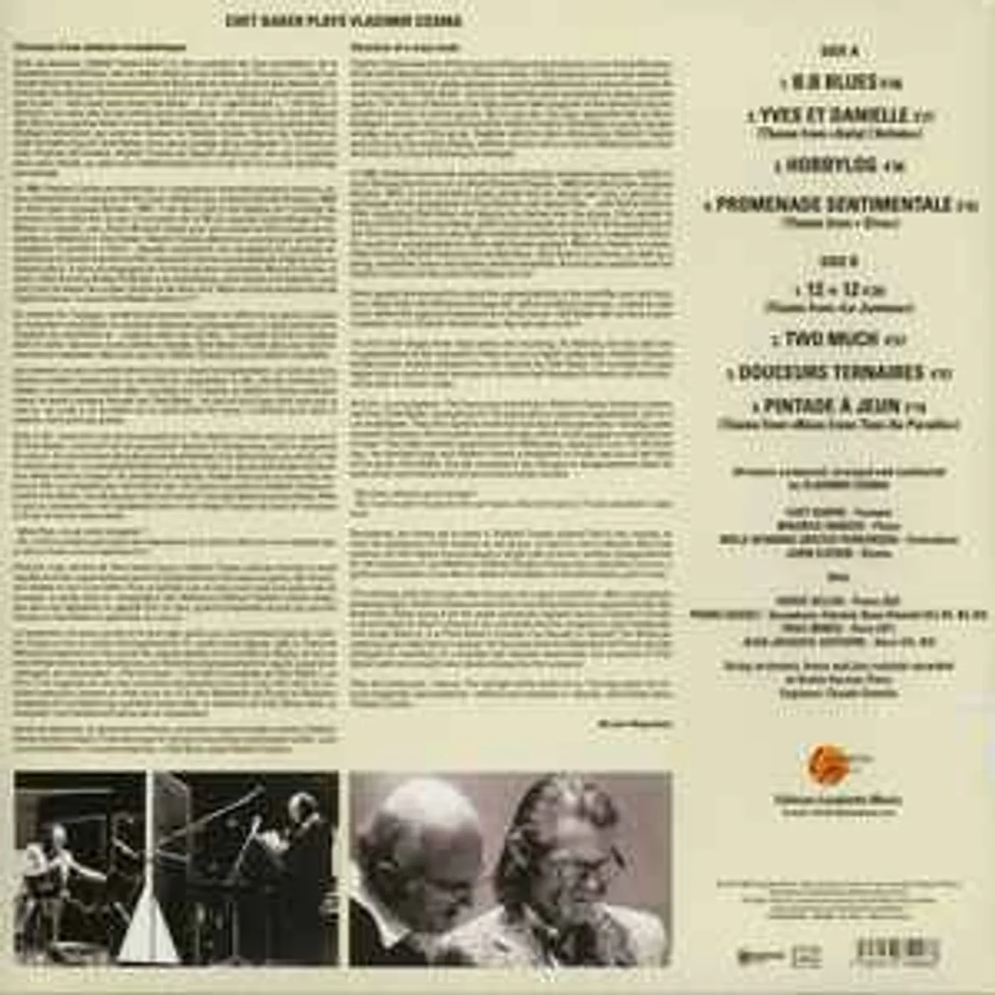 Chet Baker / Chet Baker Plays Vladimir Cosma - LP (Vinyl)