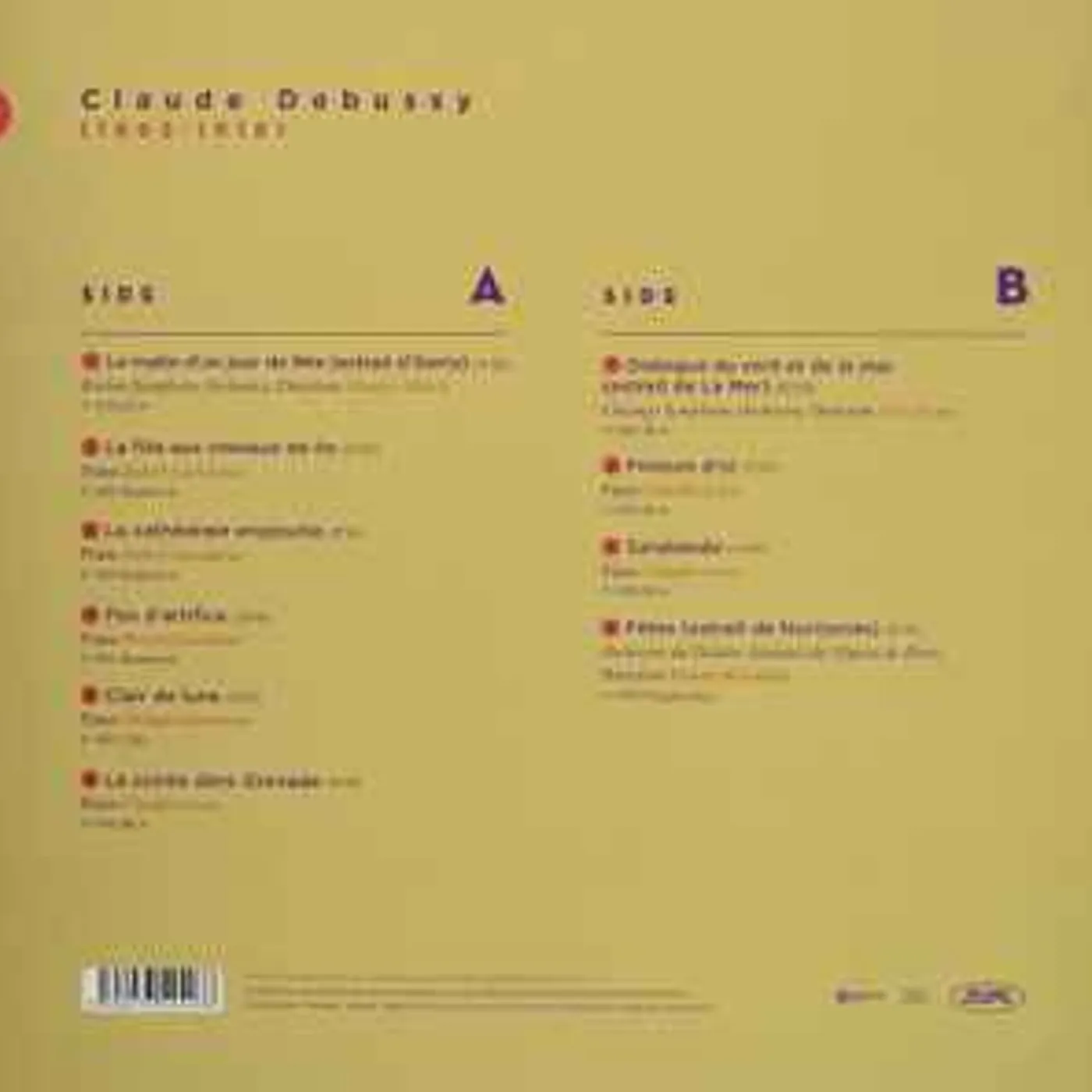 Claude Debussy / Les Chefs D'Oeuvres de - LP (Vinyl)
