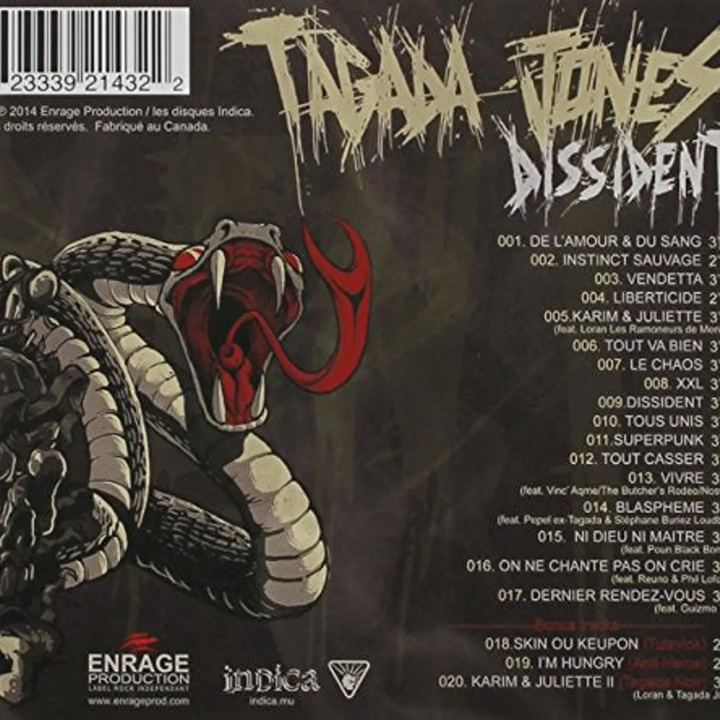 Tagada Jones / Dissident - CD